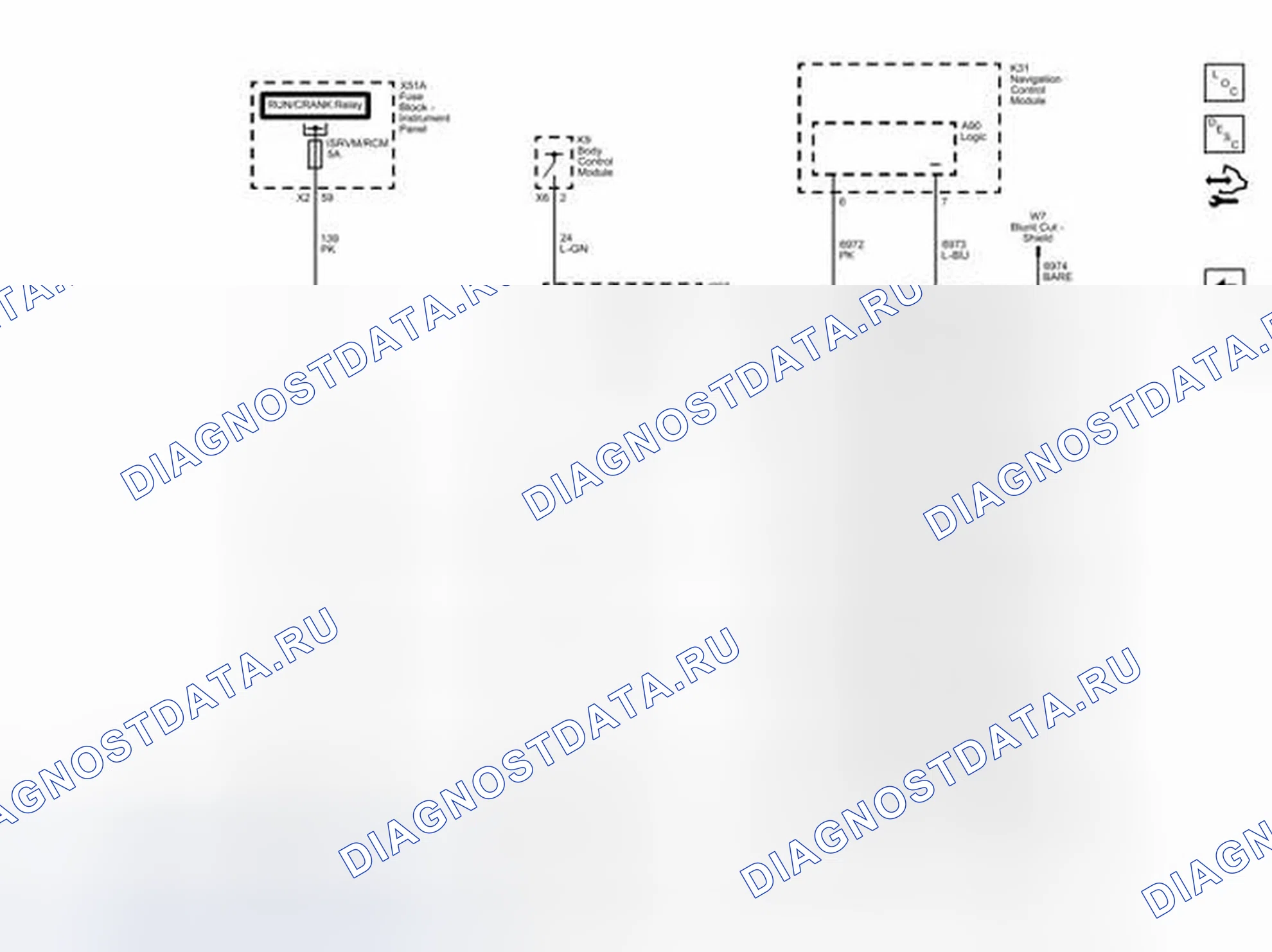 Рис. 1: Схема подключения камеры заднего обзора (Uvc). Chevrolet Captiva I рестайлинг 2