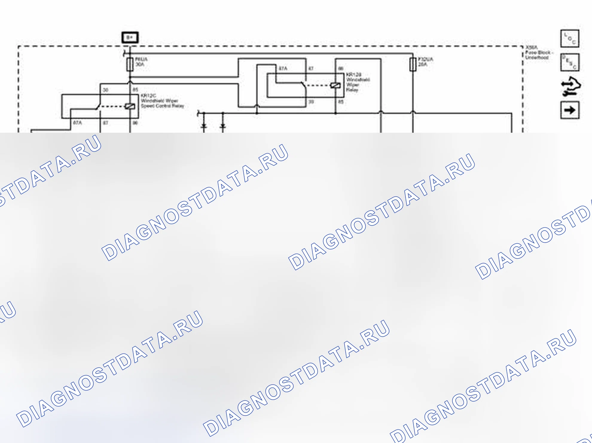 Рис. 1: Передний двигатель стеклоочистителя. Chevrolet Orlando I