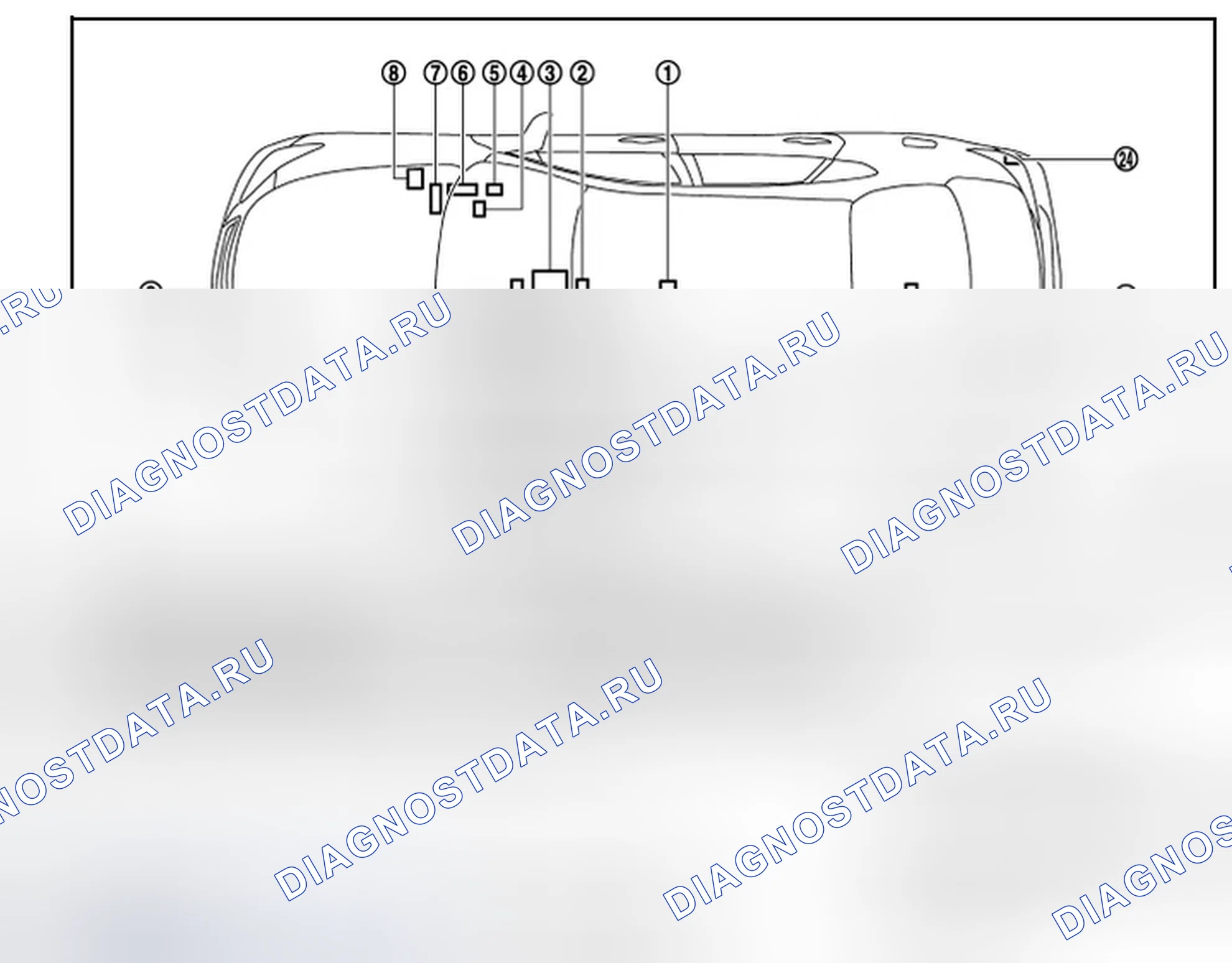 Рис. 59: Расположение компонентов. Infiniti M37 IV