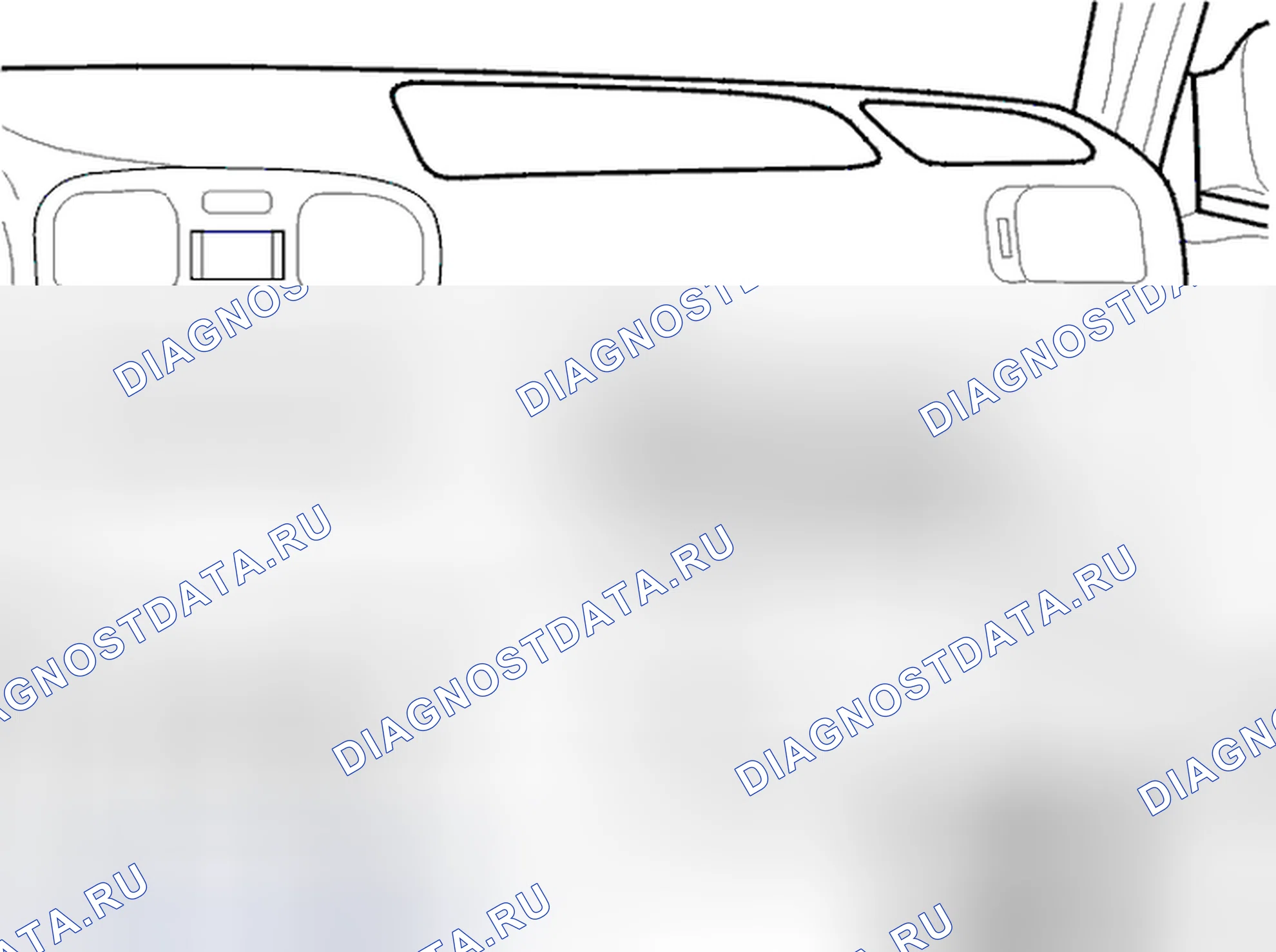 Рис. 26: Установка заглушки и панели перчаточного отделения. Volvo V40 I рестайлинг