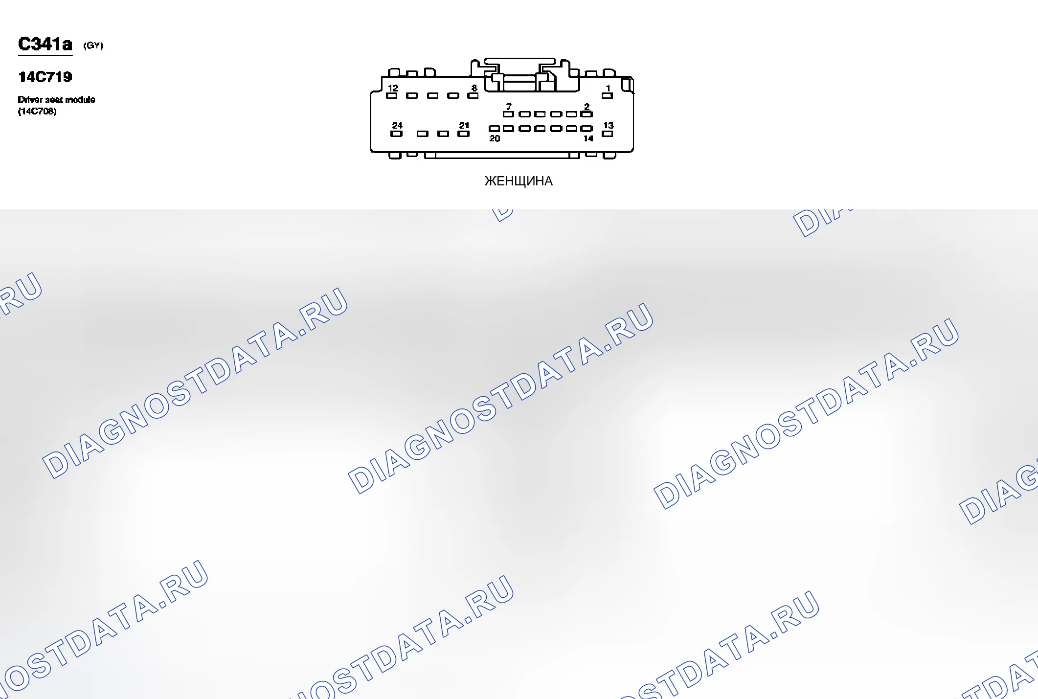 Рис. 572: Идентификация разъемов C341a. Ford Pickup F150 