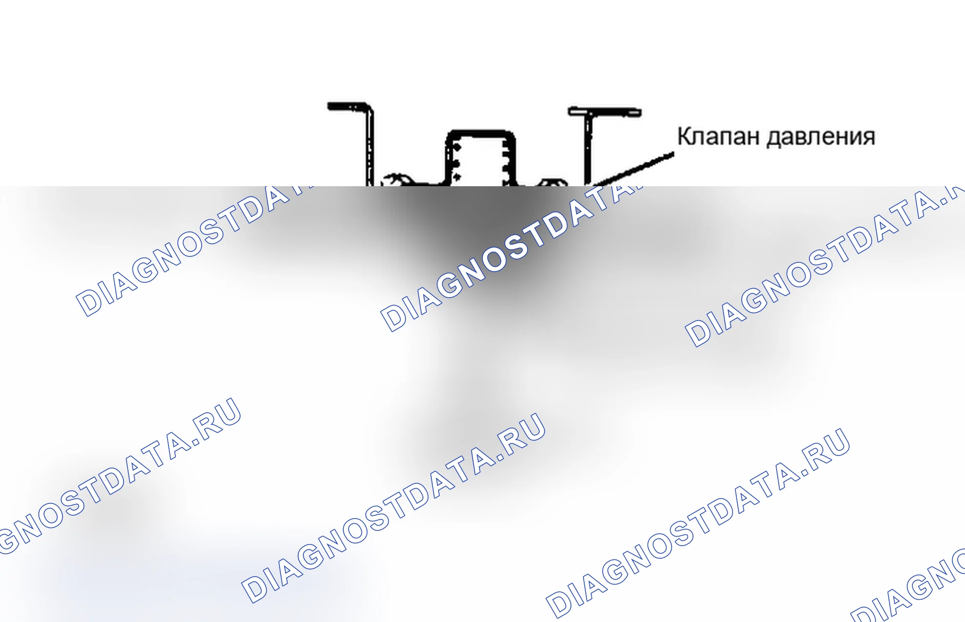 Рис. 2: Испытательный обратный клапан Обратный клапан расположен рядом с топливным баком.. Mazda 626 GC