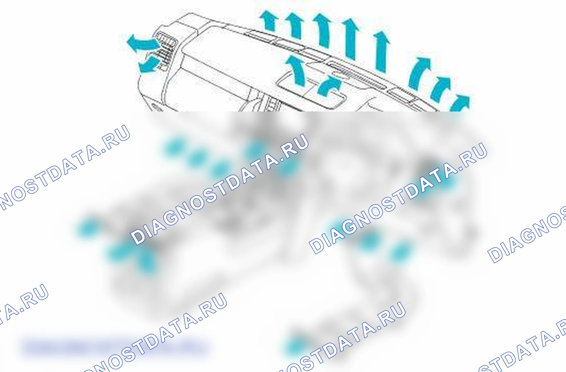 Рис. 12: Воздуховоды. Land Rover Range Rover L322