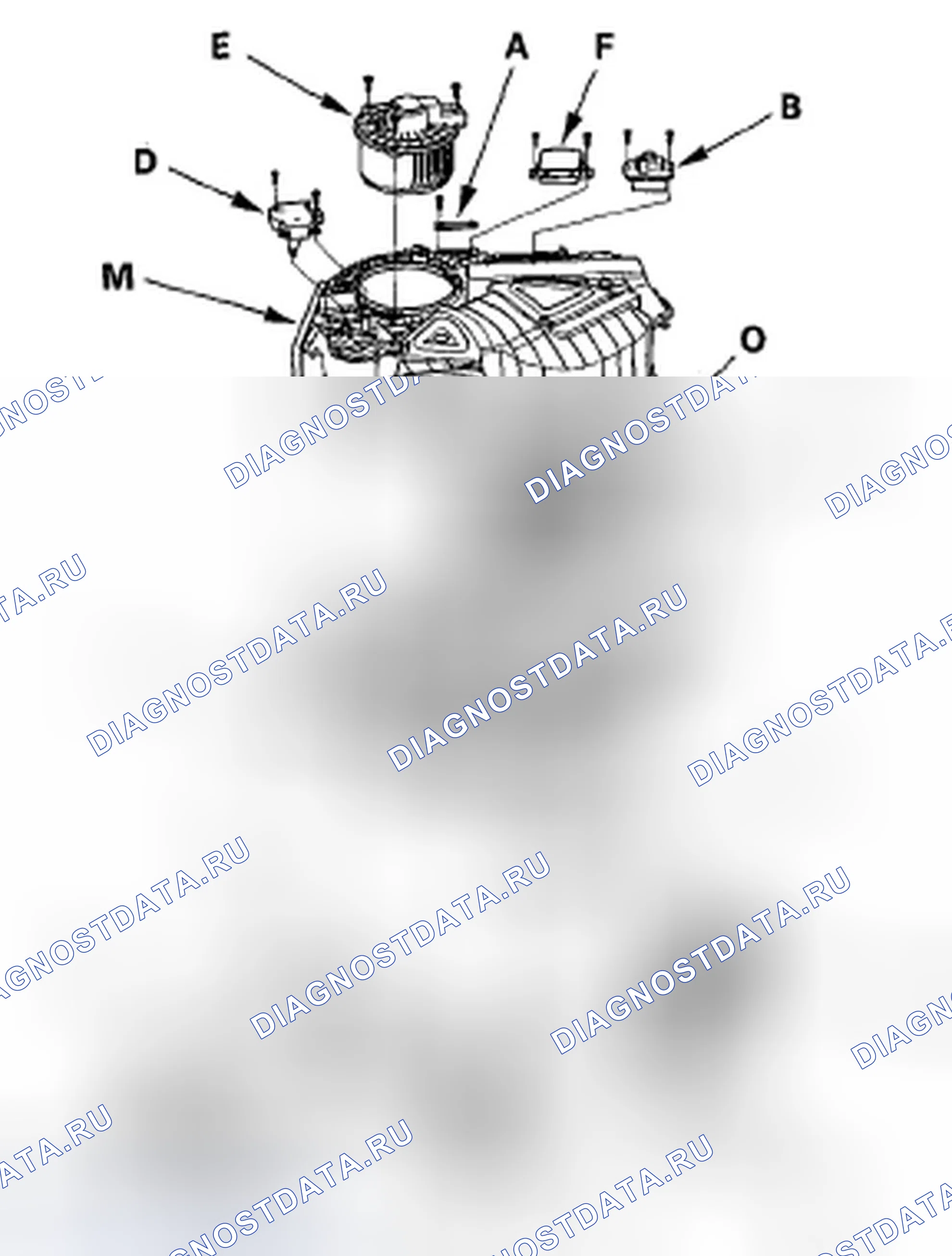 Рис. 159: Замена компонентов заднего блока ОВКВ. Honda Odyssey IV