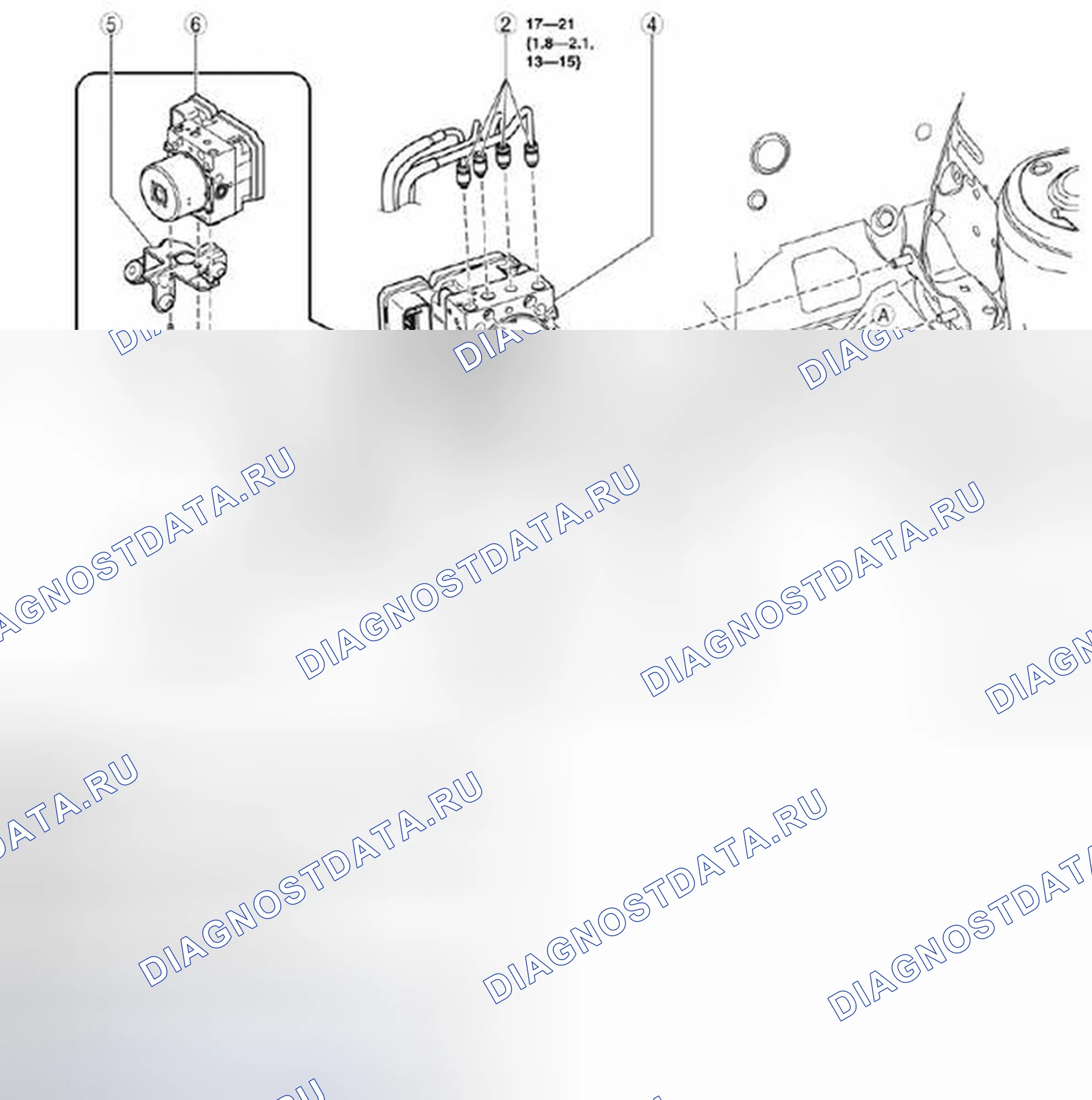 Рис. 49: Разнесенный вид DSC Hu / CM с характеристиками крутящего момента. Mazda 3 BL рестайлинг