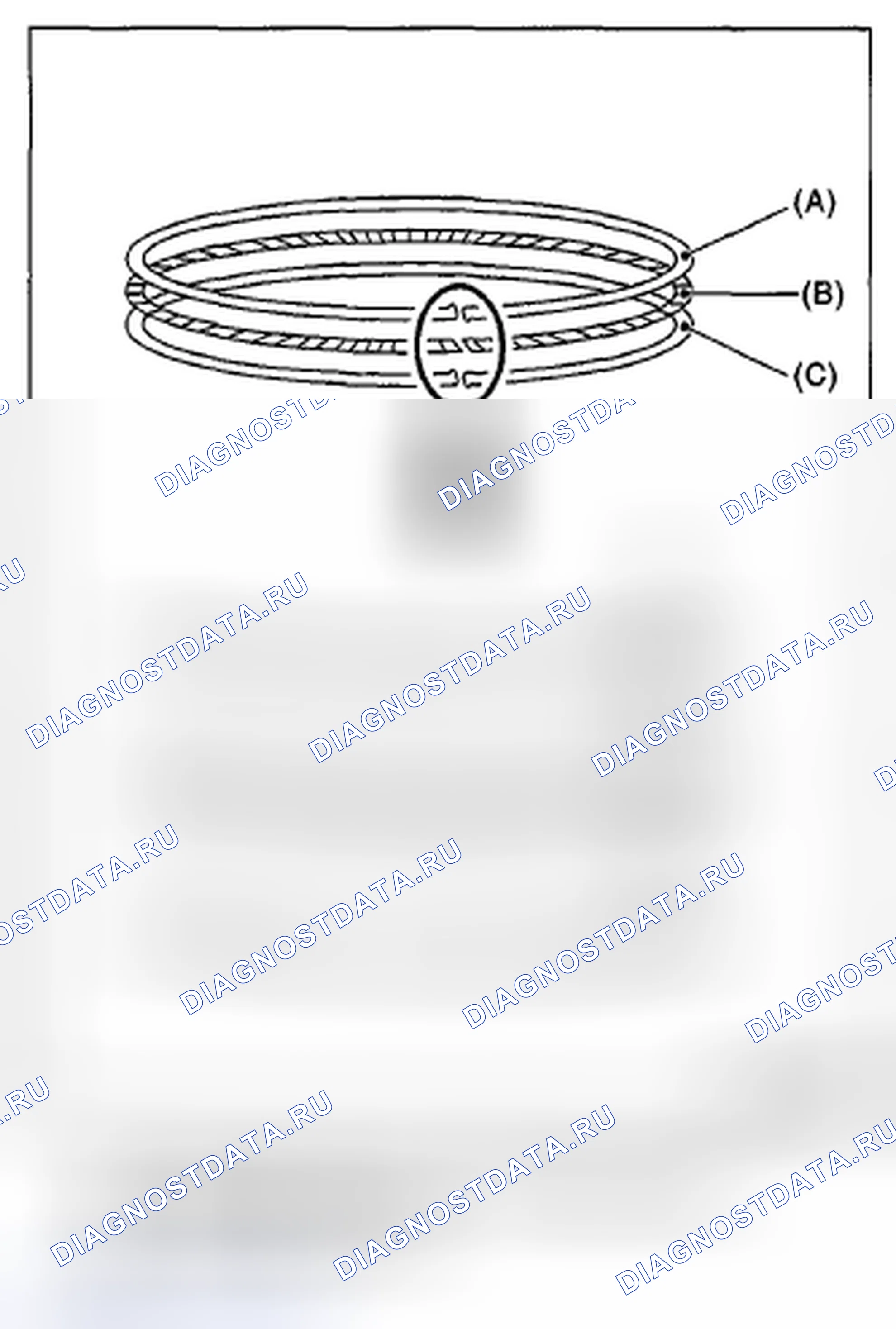 Рис. 457: ПОРШНЕВОЕ КОЛЬЦО. Subaru Legacy BM/BR