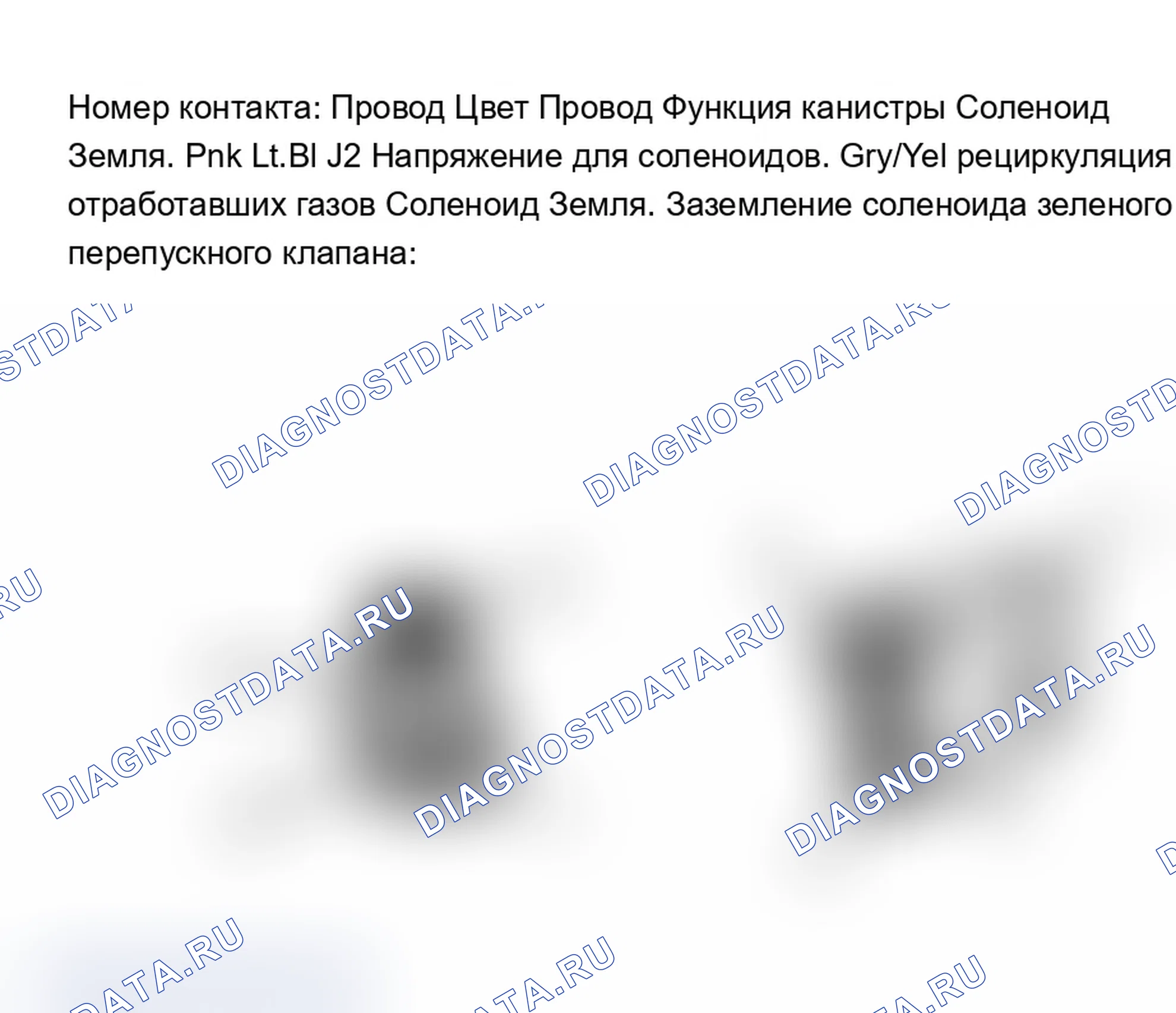Рис. 104: Клеммы электромагнитного соединителя рециркуляция отработавших газов/продувки (турбо). Chrysler New Yorker XII