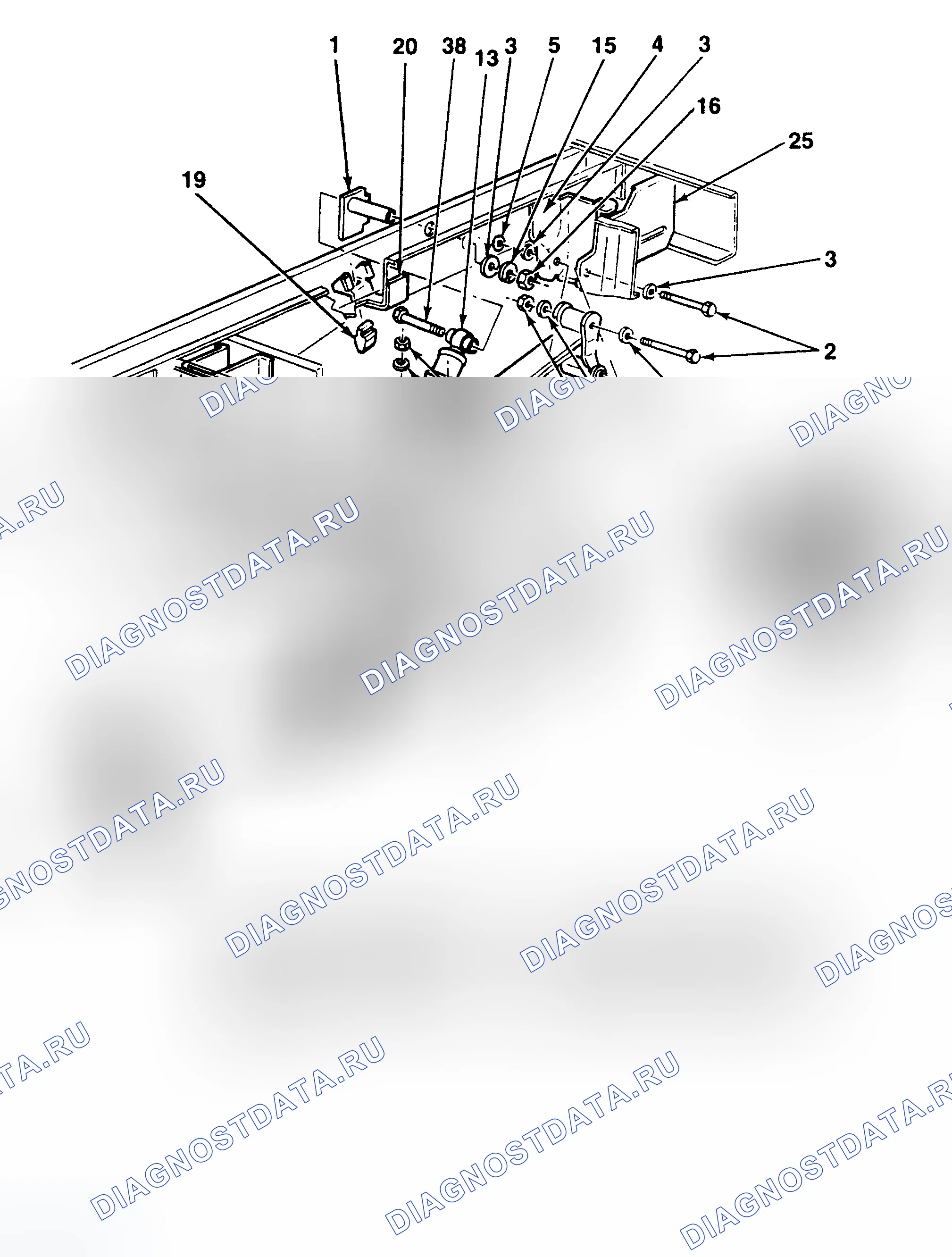 Рис. 2: РАСПОЛОЖЕНИЕ КОМПОНЕНТОВ. Chevrolet Chevy Van G3500 