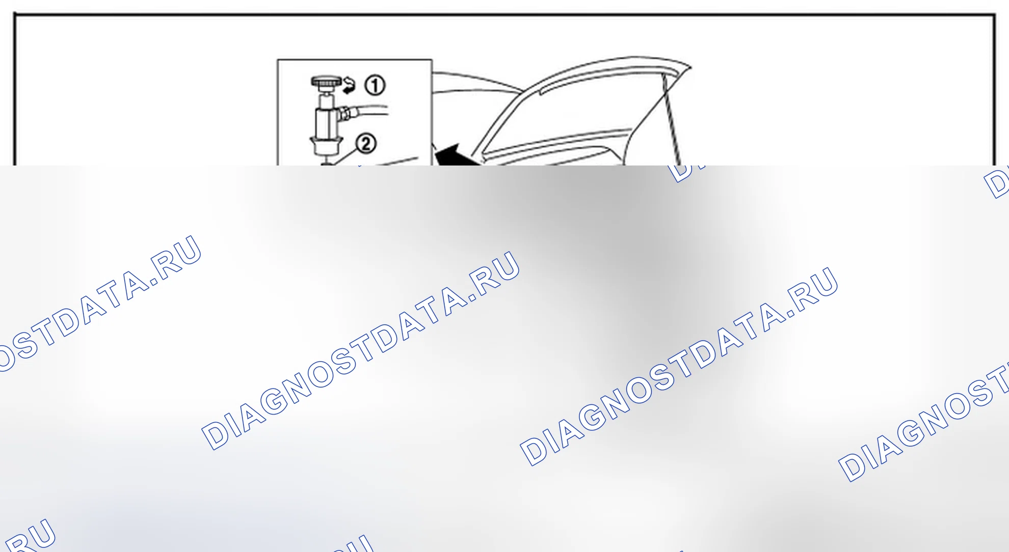 Рис. 70: Выгрузка хладагента. Infiniti QX50 I