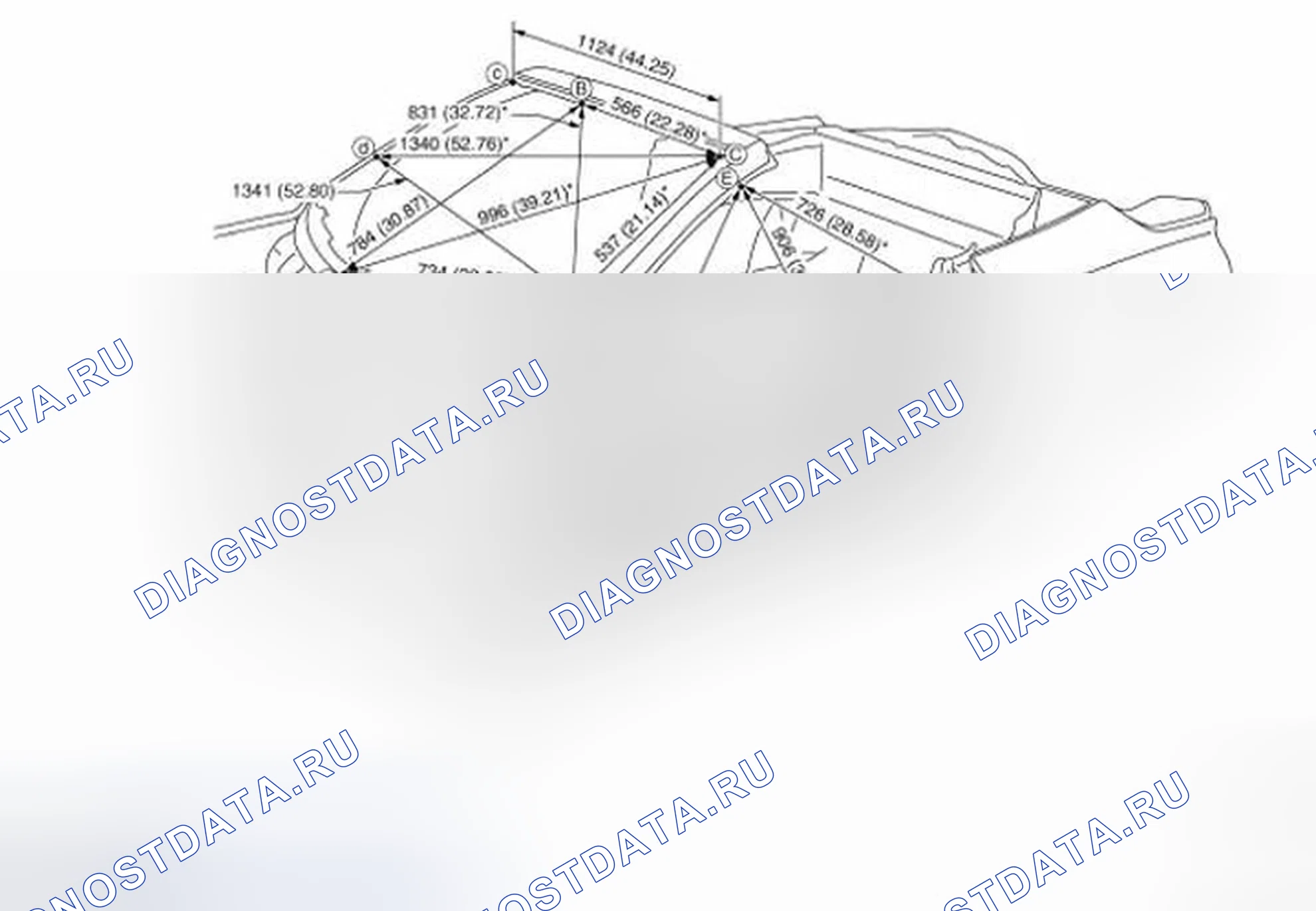 Рис. 154: ИЗМЕРЕНИЕ. Infiniti Q60 I