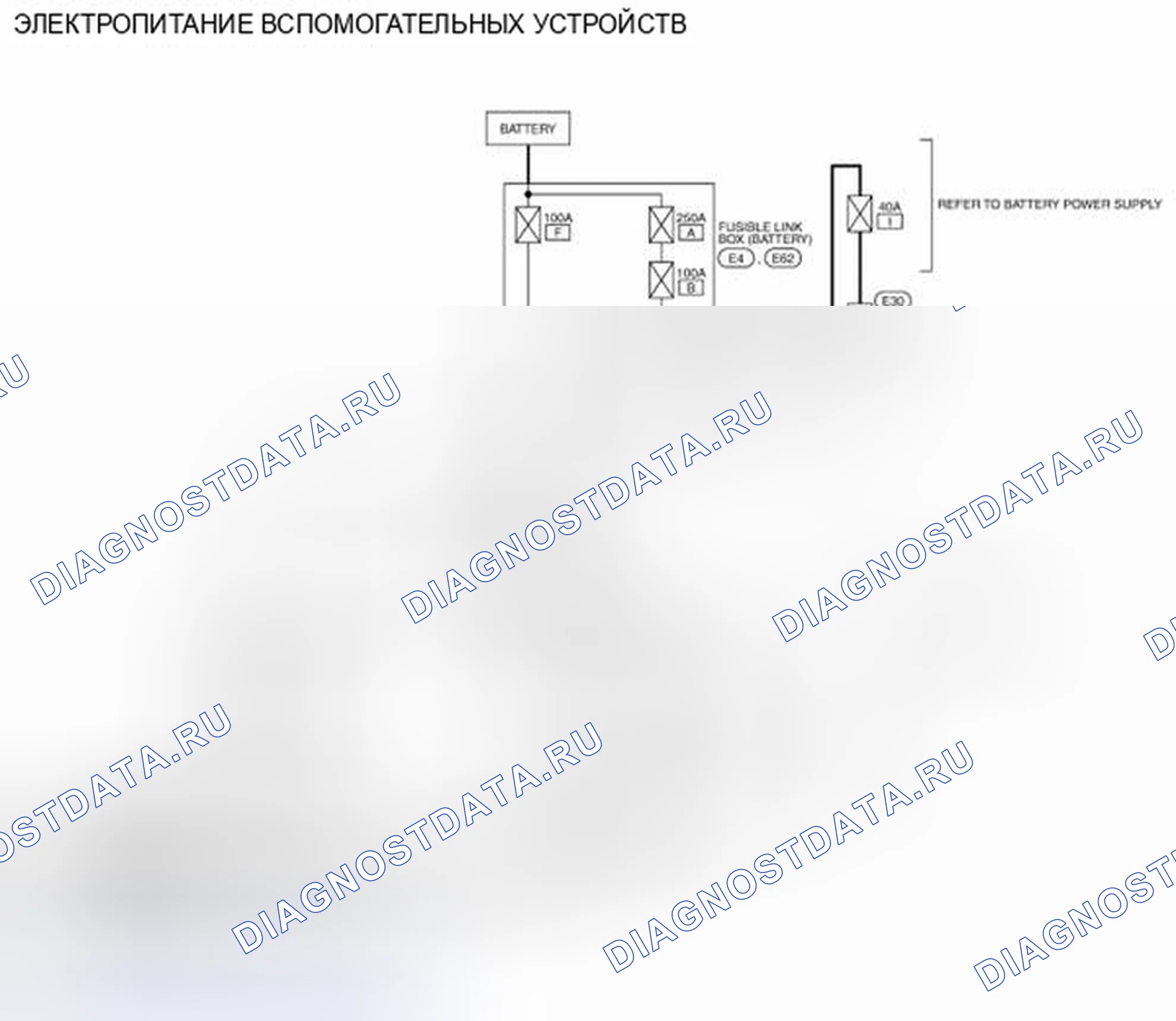 Рис. 76: электросхема (вспомогательный источник питания). Nissan Altima L33