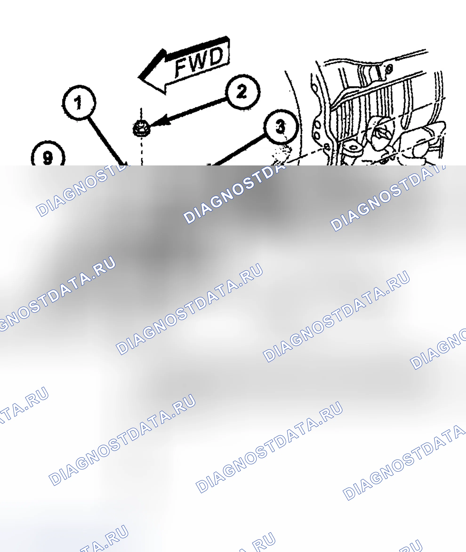 Рис. 7: ДЕМОНТАЖ 3.7л / 4.7л. Dodge Pickup R3500 