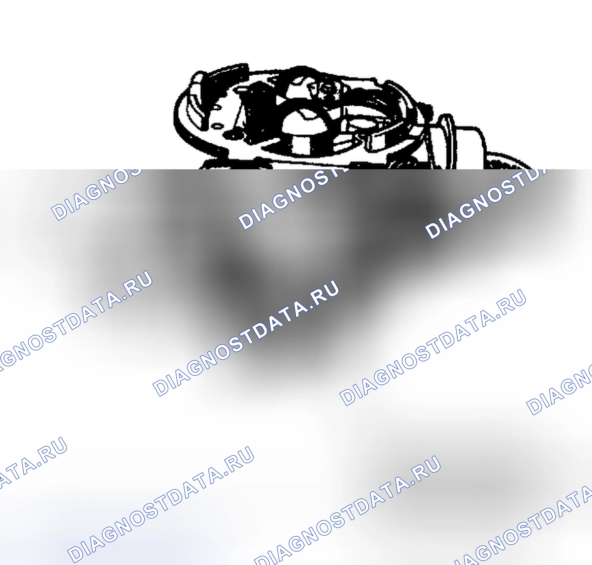Рис. 248: DR26 - Вид двигателя регулятор оборотов холостого хода. Dodge Dakota Shelby 
