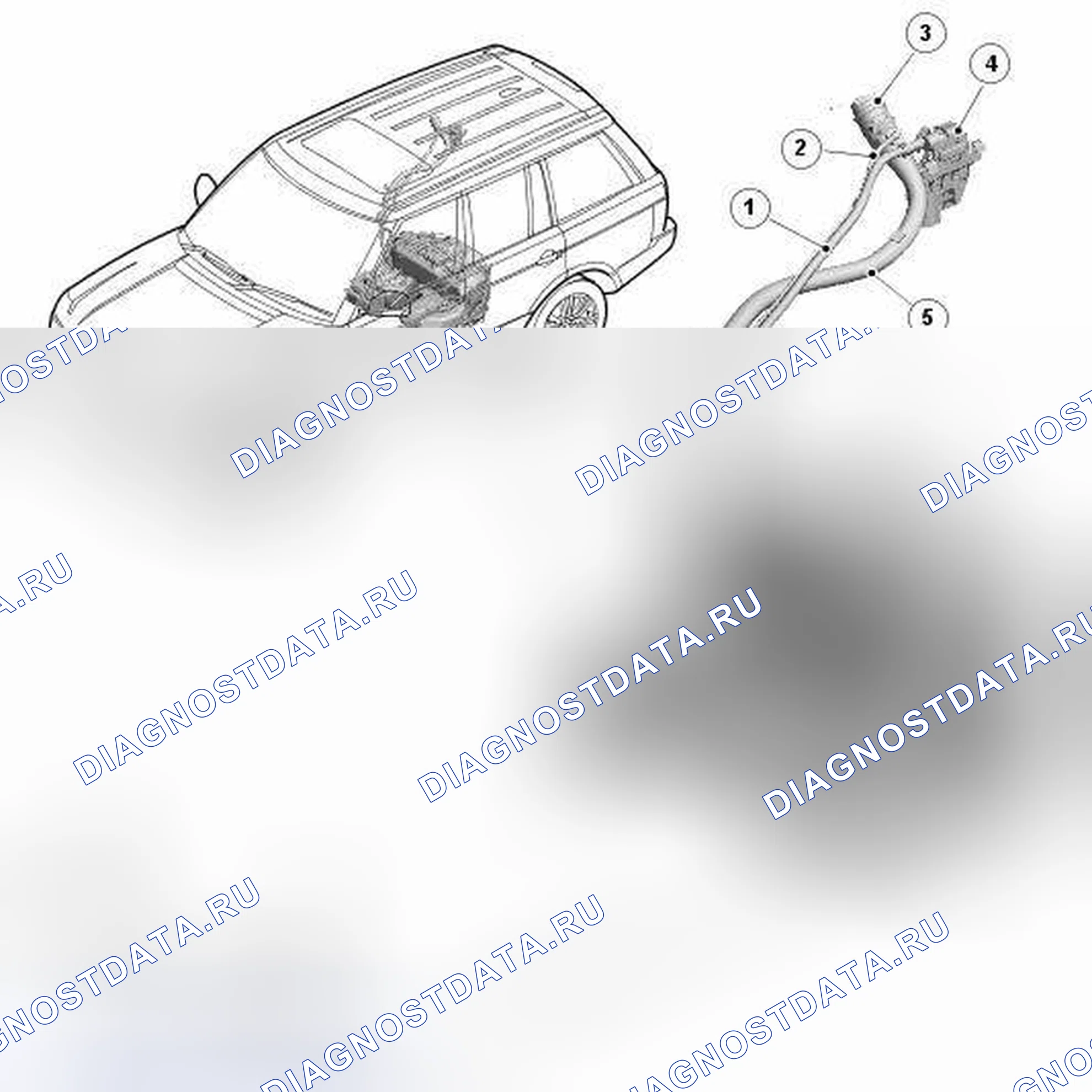 Рис. 23: РАСПОЛОЖЕНИЕ КОМПОНЕНТОВ ТОПЛИВНОГО БАКА И ЛИНИЙ 5.0L V8 (ТОЛЬКО NAS). Land Rover Range Rover III рестайлинг 2