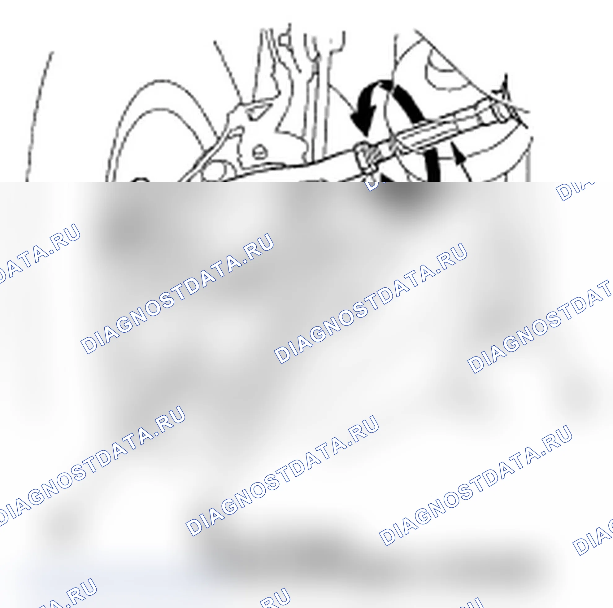 Рис. 6: Проверка/регулировка переднего носка. Acura MDX II