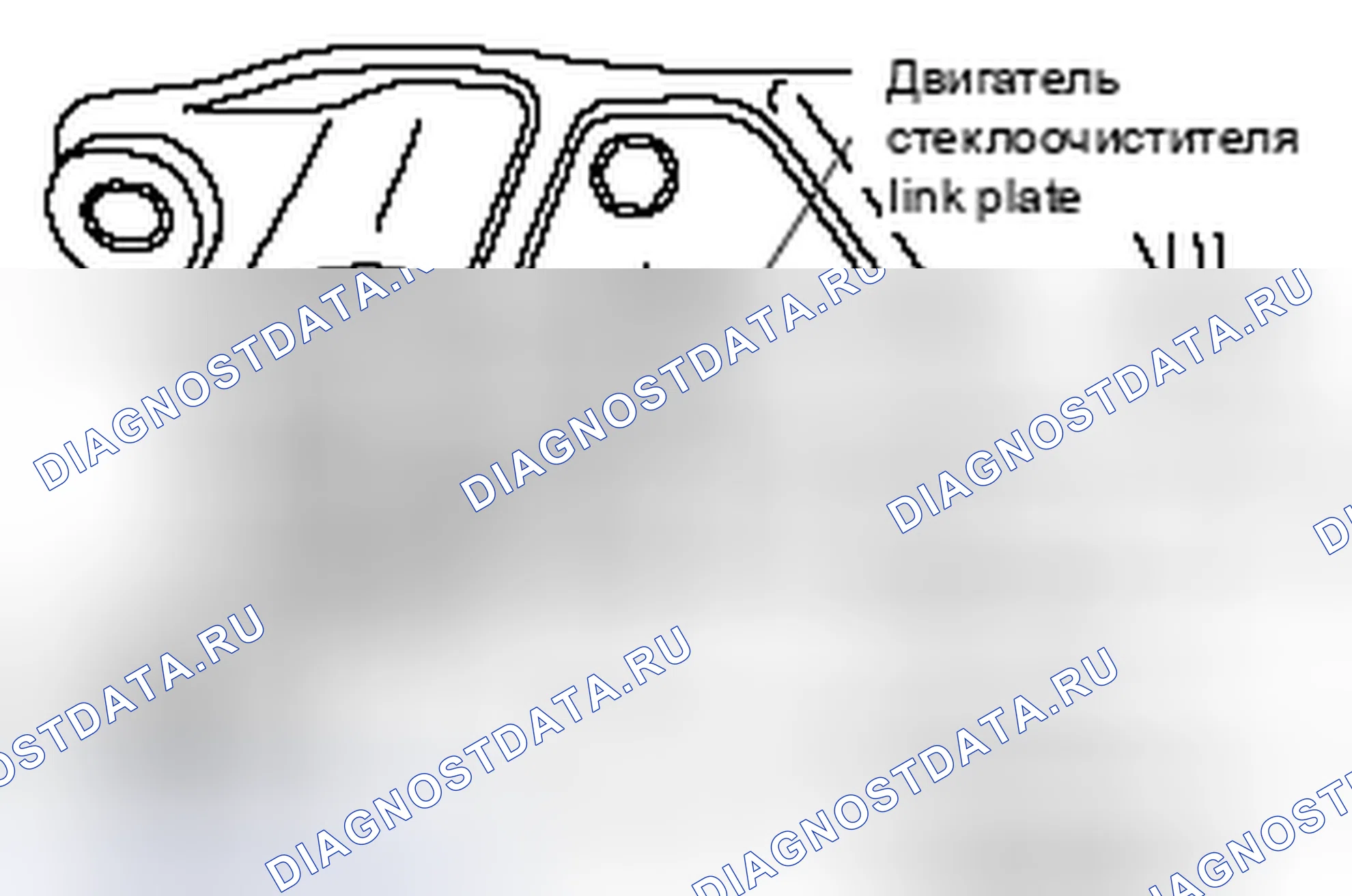 Рис. 27: >> B <<УСТАНОВКА ТЯГИ СТЕКЛООЧИСТИТЕЛЯ В СБОРЕ/ТЯГИ ЭЛЕКТРОДВИГАТЕЛЯ СТЕКЛООЧИСТИТЕЛЯ/ЭЛЕКТРОДВИГАТЕЛЯ СТЕКЛООЧИСТИТЕЛЯ. Mazda MX-5 NB