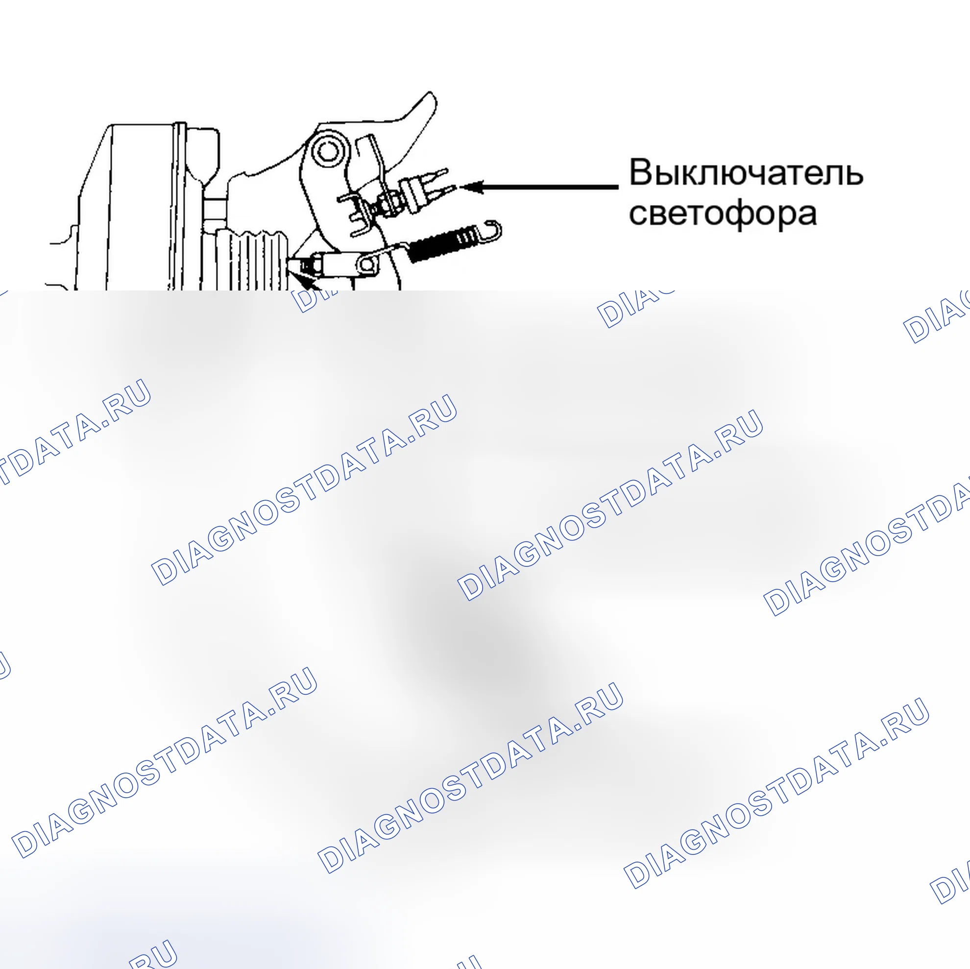 Рис. 5: ВЫСОТА ПЕДАЛИ ТОРМОЗА. Geo Metro I