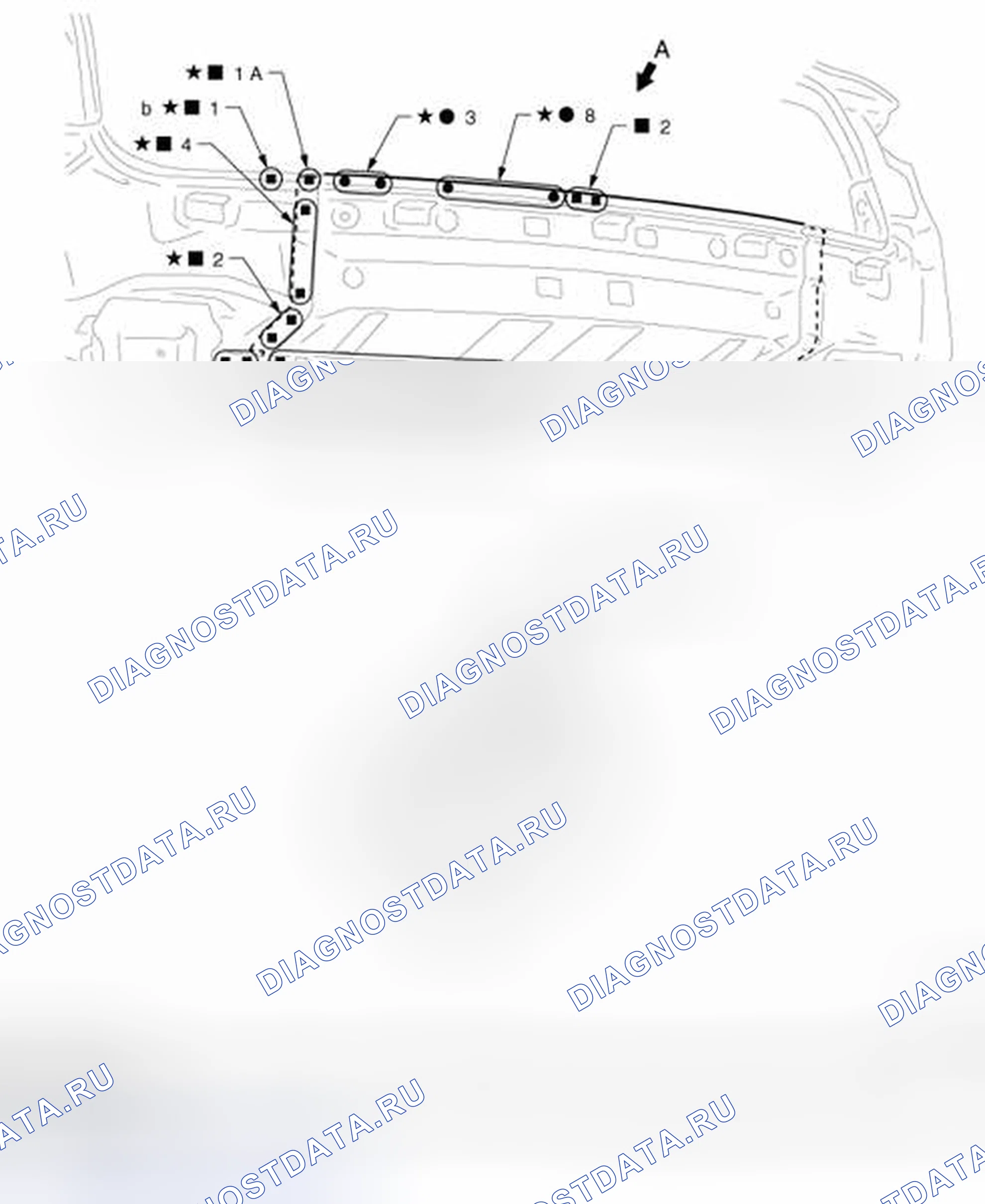 Рис. 267: Задняя панель. Infiniti FX37 II рестайлинг