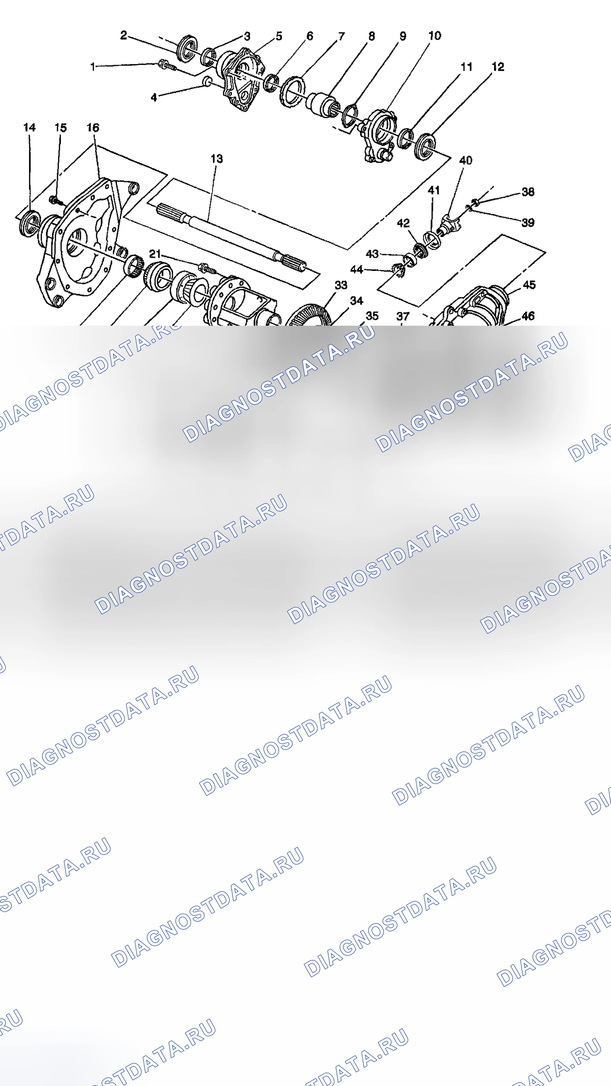 Рис. 2: Передний ведущий мост (7,25 дюйма) (A4wd). Chevrolet TrailBlazer I