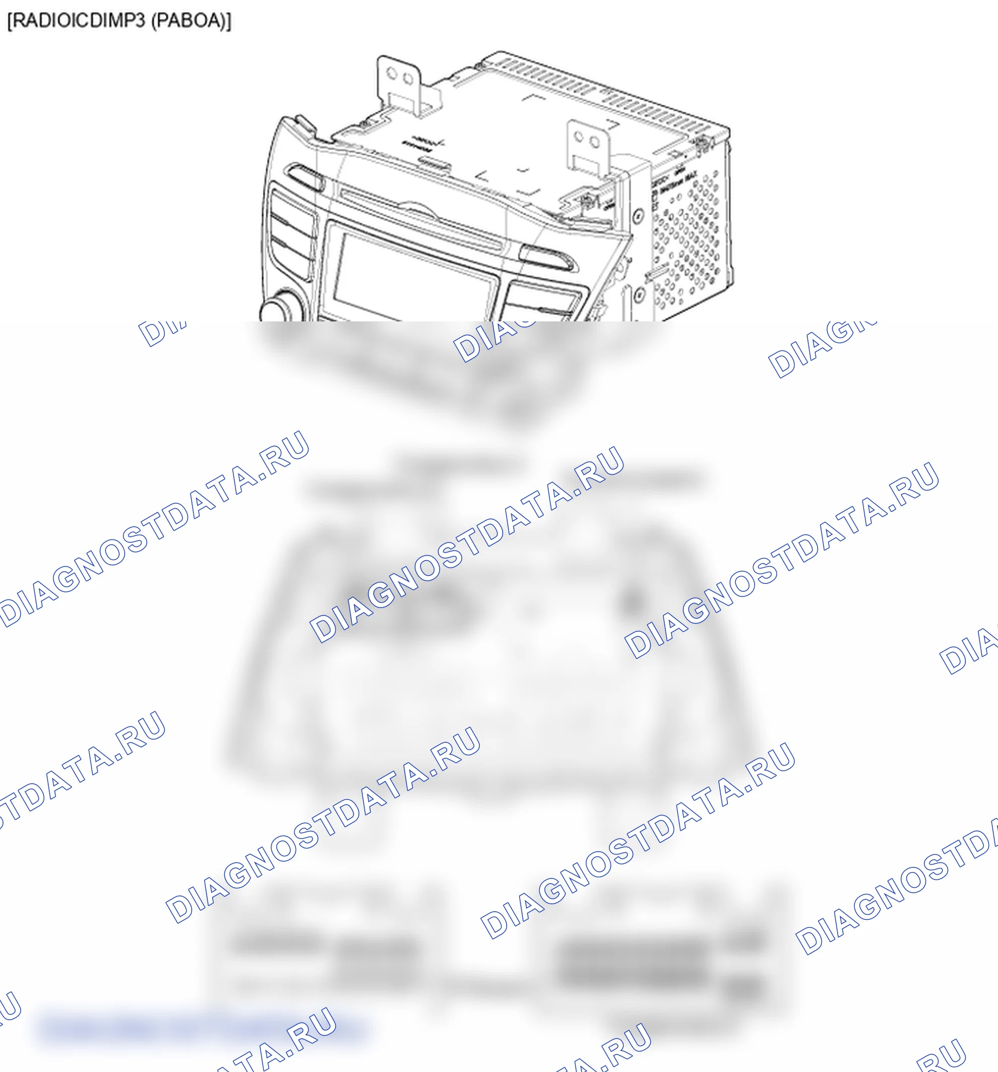 Расположение деталей аудиомодуля. Hyundai ix35 EL