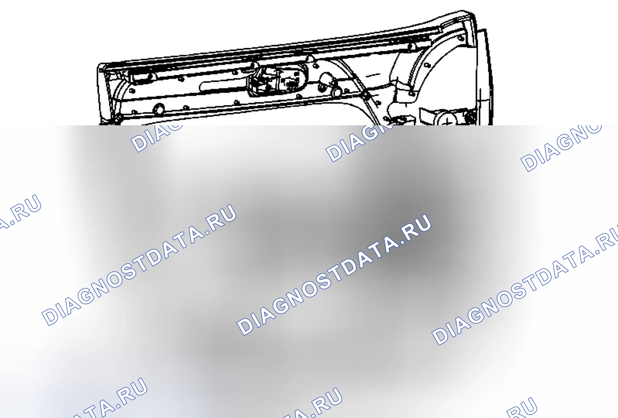 Рис. 32: Замена дверного замка и переключателя бокового окна - со стороны пассажира (анклав с RPO AXE или AXC). Chevrolet Traverse I
