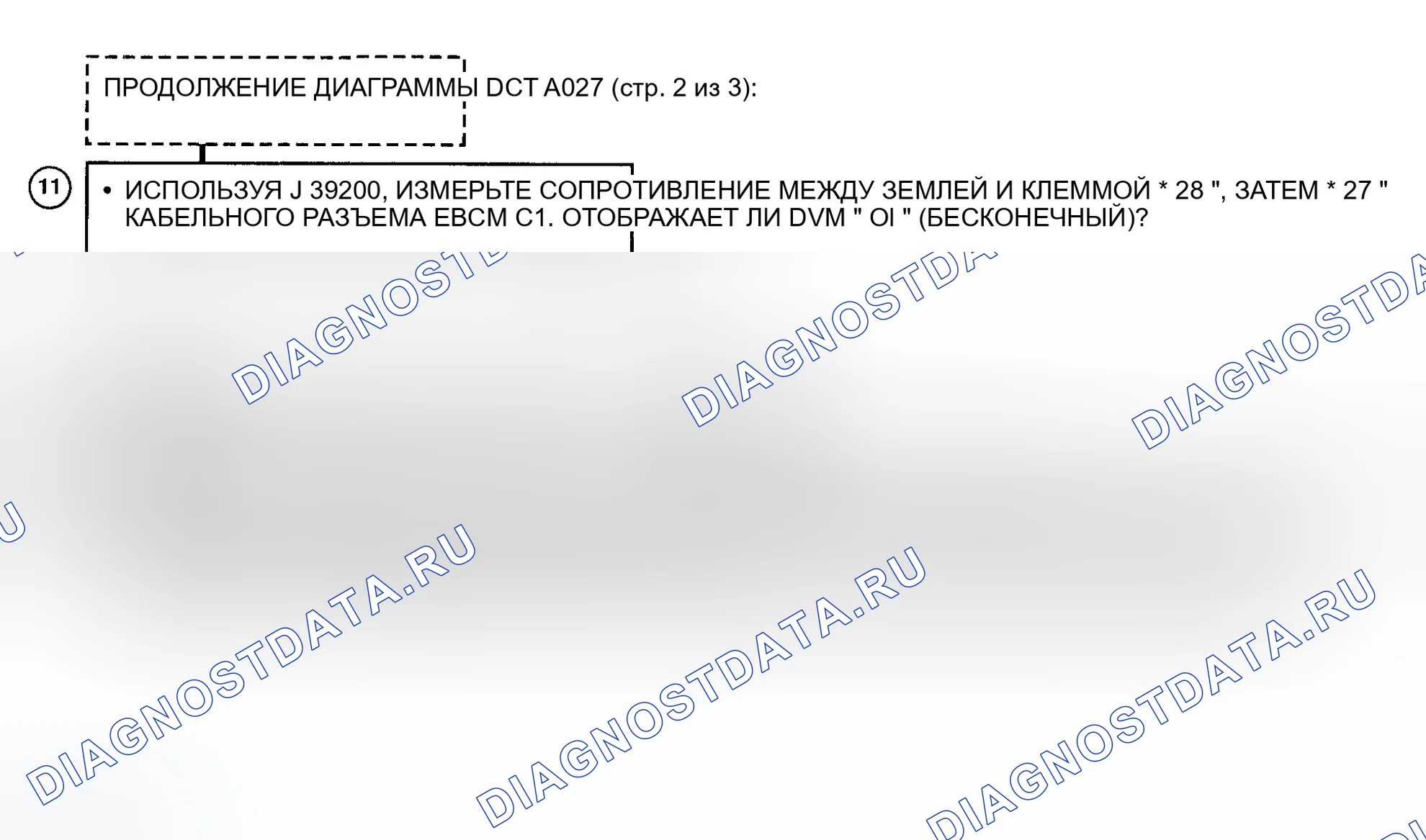 Рис. 37: Блок-схема расшифровка кода ошибки A027 (Prizm - 3 из 3) Чрезмерное изменение скорости левого заднего колеса. Geo Prizm II