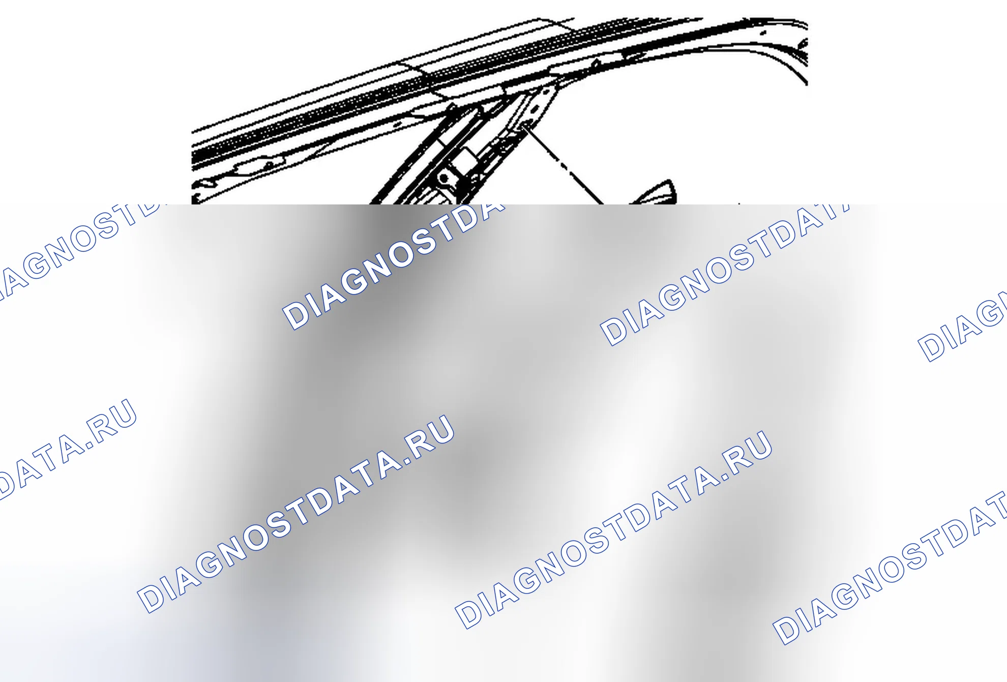 Рис. 84: Замена формовки верхнего гарнира центральной стойки. Chevrolet Traverse I