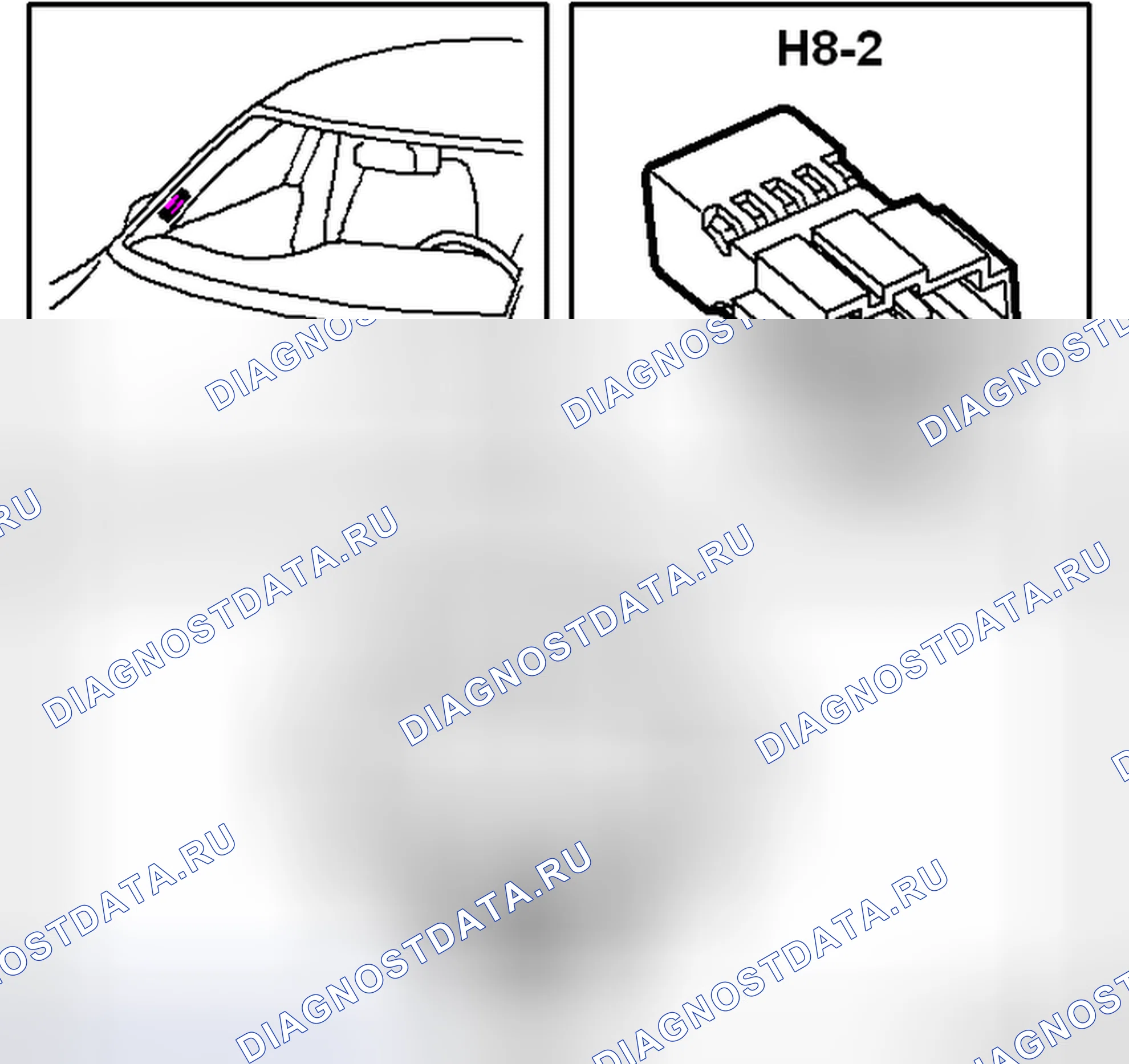 Рис. 310: Разъем H8-2. Saab 9-3 II