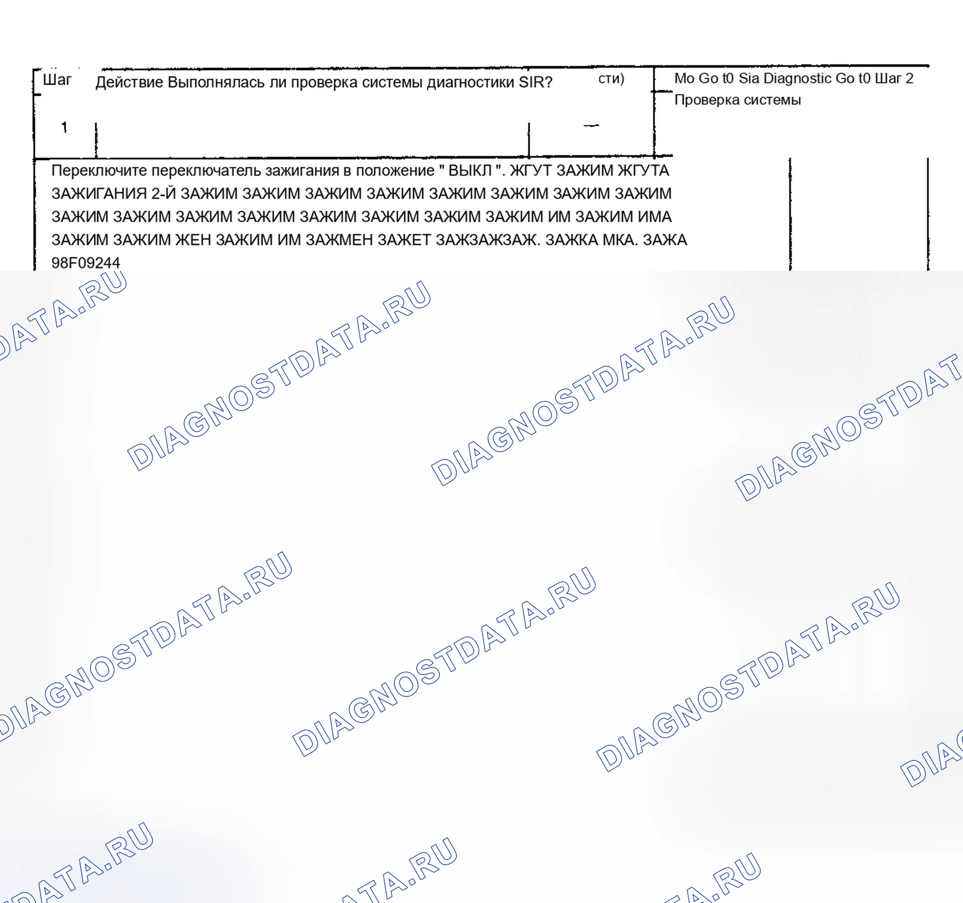 Рис. 29: Ссылки на шаги диагностической диаграммы. Chevrolet Malibu V