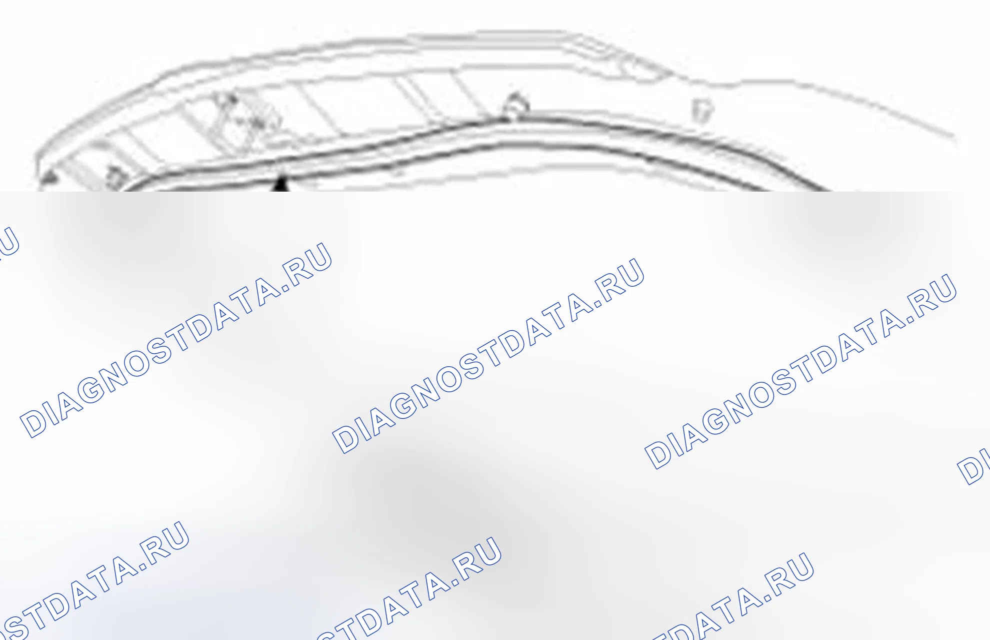 Рис. 15: Замена погодной полосы уплотнения капота. Hyundai Equus II
