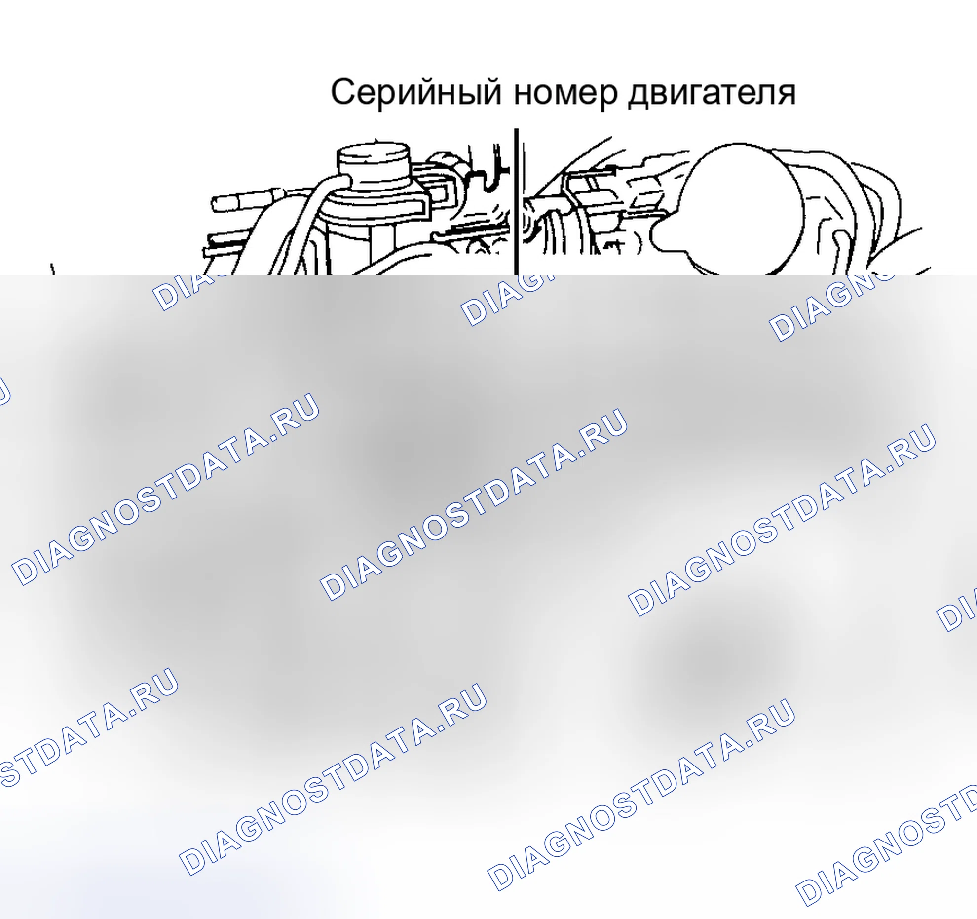Рис. 1: РАСПОЛОЖЕНИЕ КОДА ДВИГАТЕЛЯ. Honda XR-V I
