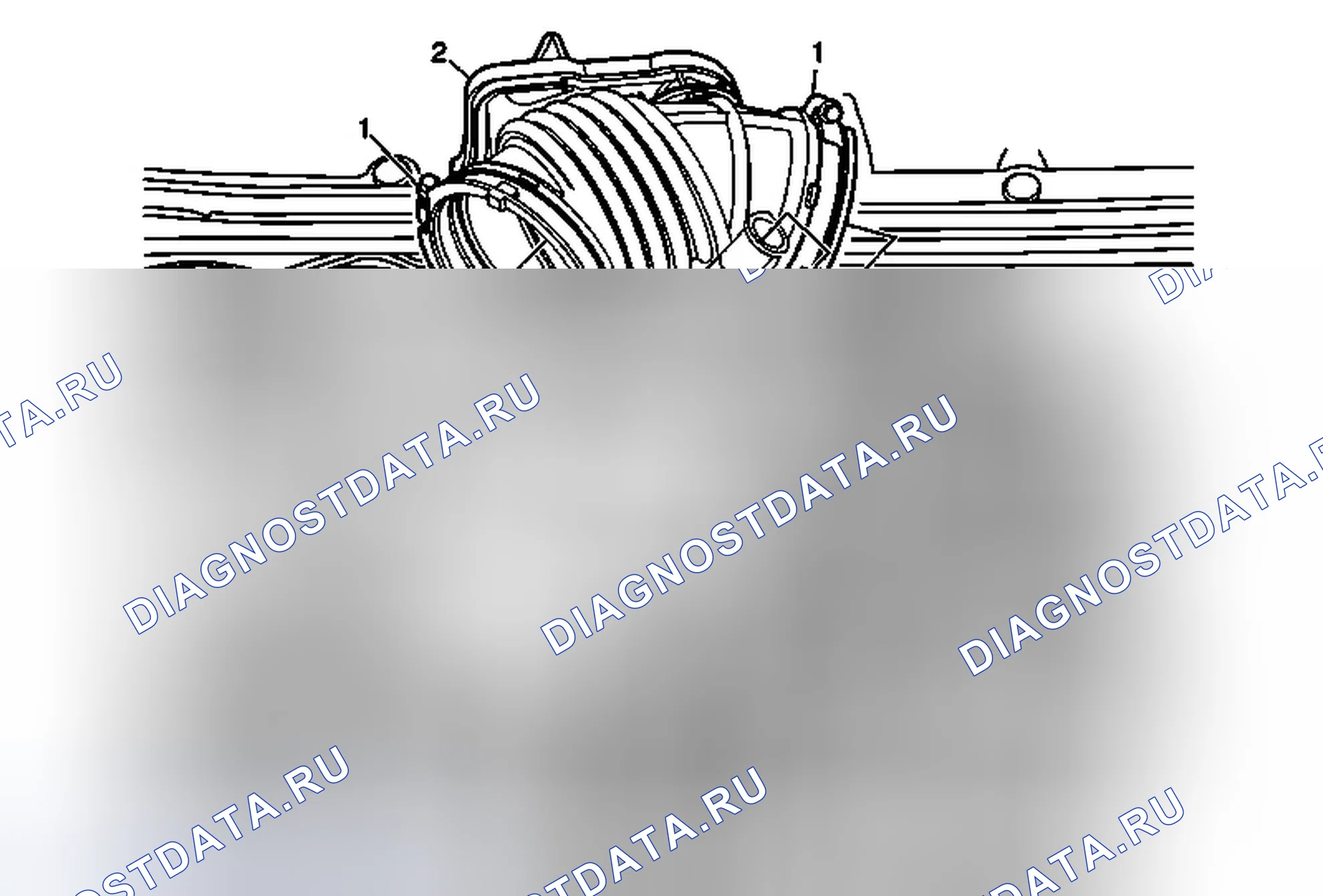 Рис. 87: Замена выходного воздуховода воздухоочистителя (Lfw или Lfx). Buick LaCrosse II рестайлинг
