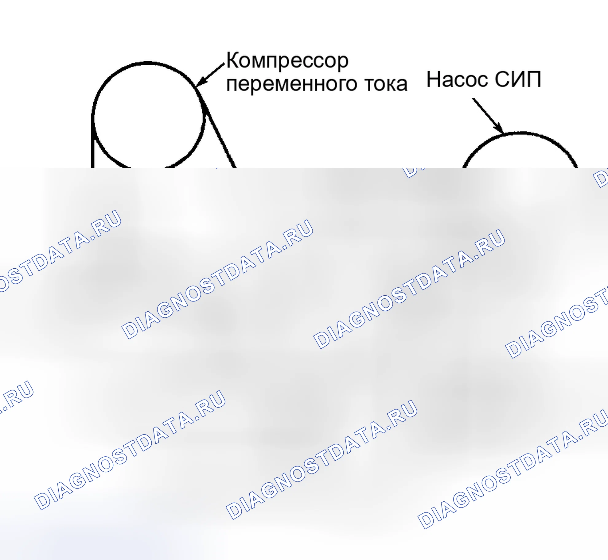 Рис. 1: ТРАССИРОВКА РЕМНЯ. Mazda Tribute I
