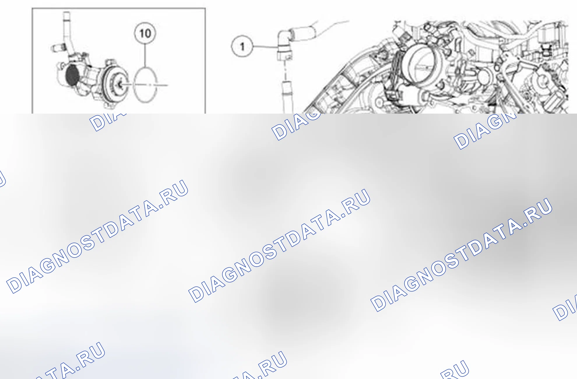 Рис. 639: Передняя крышка двигателя (Вид 2 из 4). Ford Mustang V рестайлинг 2