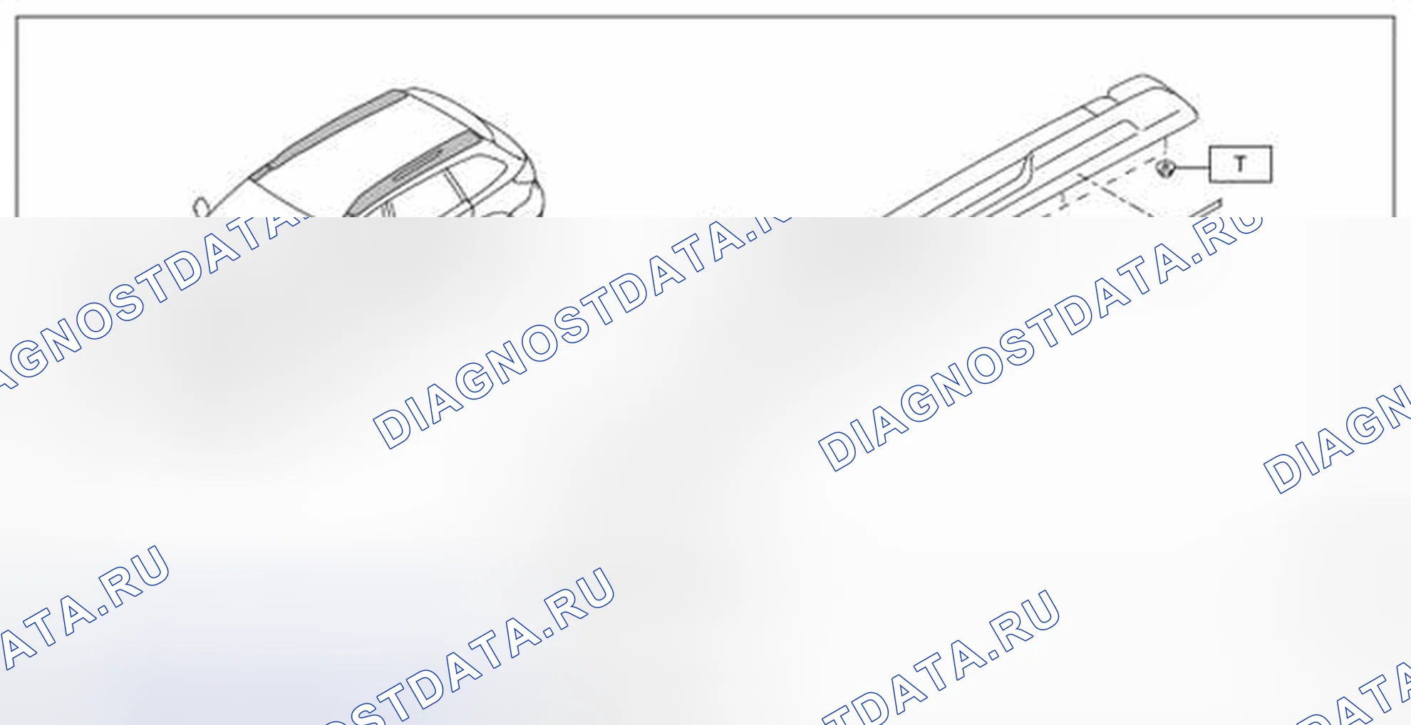 Рис. 26: РЕЙКА КРЫШИ. Subaru Outback BR рестайлинг