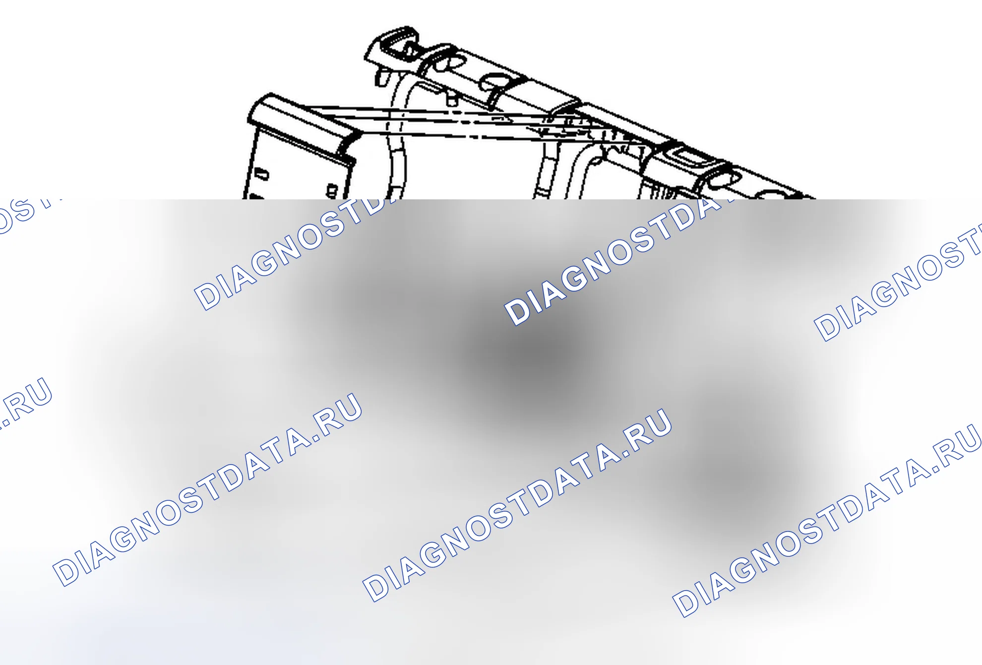 Рис. 19: Замена панели крепления подлокотника заднего сиденья. Chevrolet Equinox II