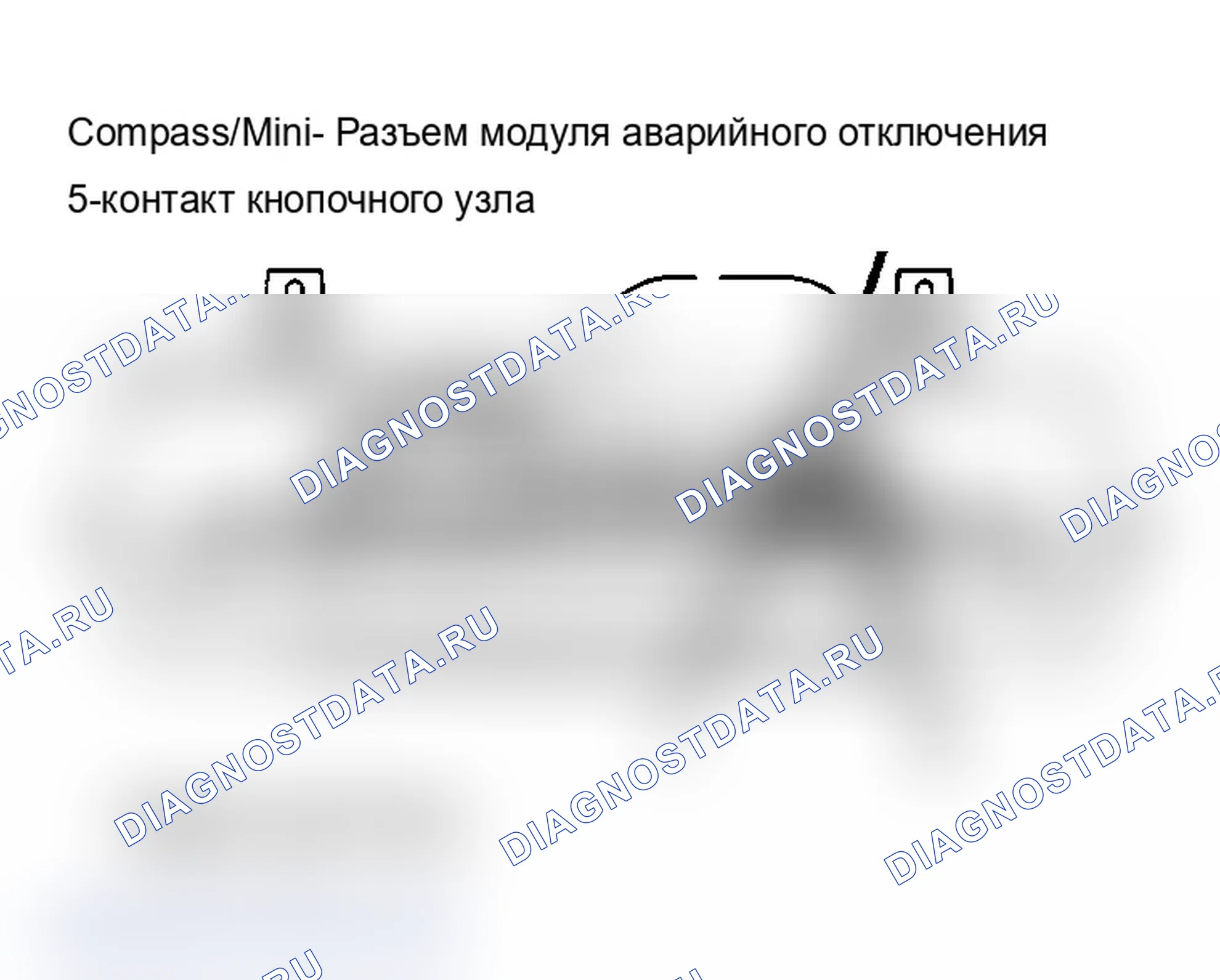 Рис. 107: ТЕСТ 6C - Диагностика пустого экрана/кнопок на модуле Compass/Mini-Trip. Dodge Grand Caravan II