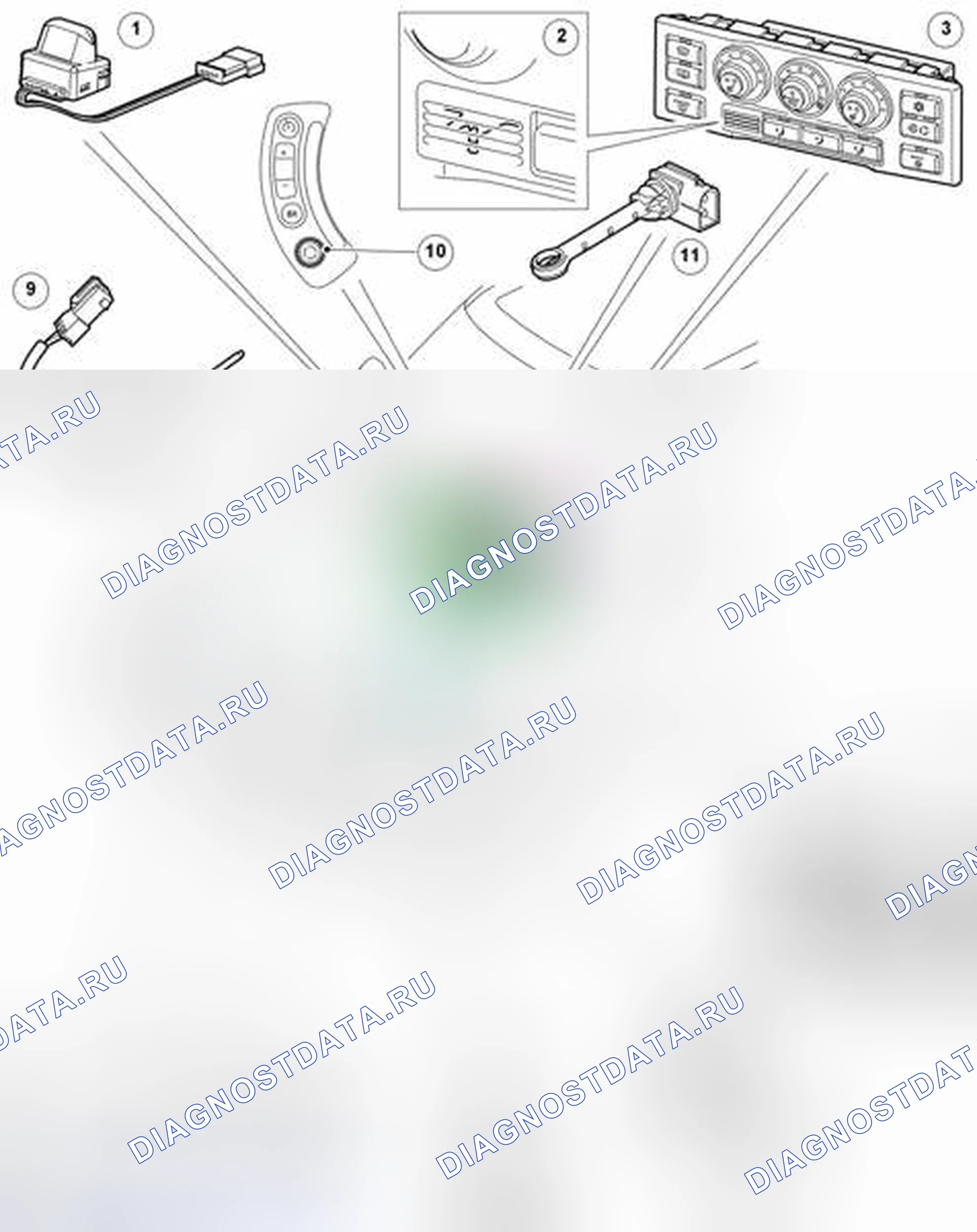 Рис. 2: РАСПОЛОЖЕНИЕ КОМПОНЕНТОВ. Land Rover Range Rover L322