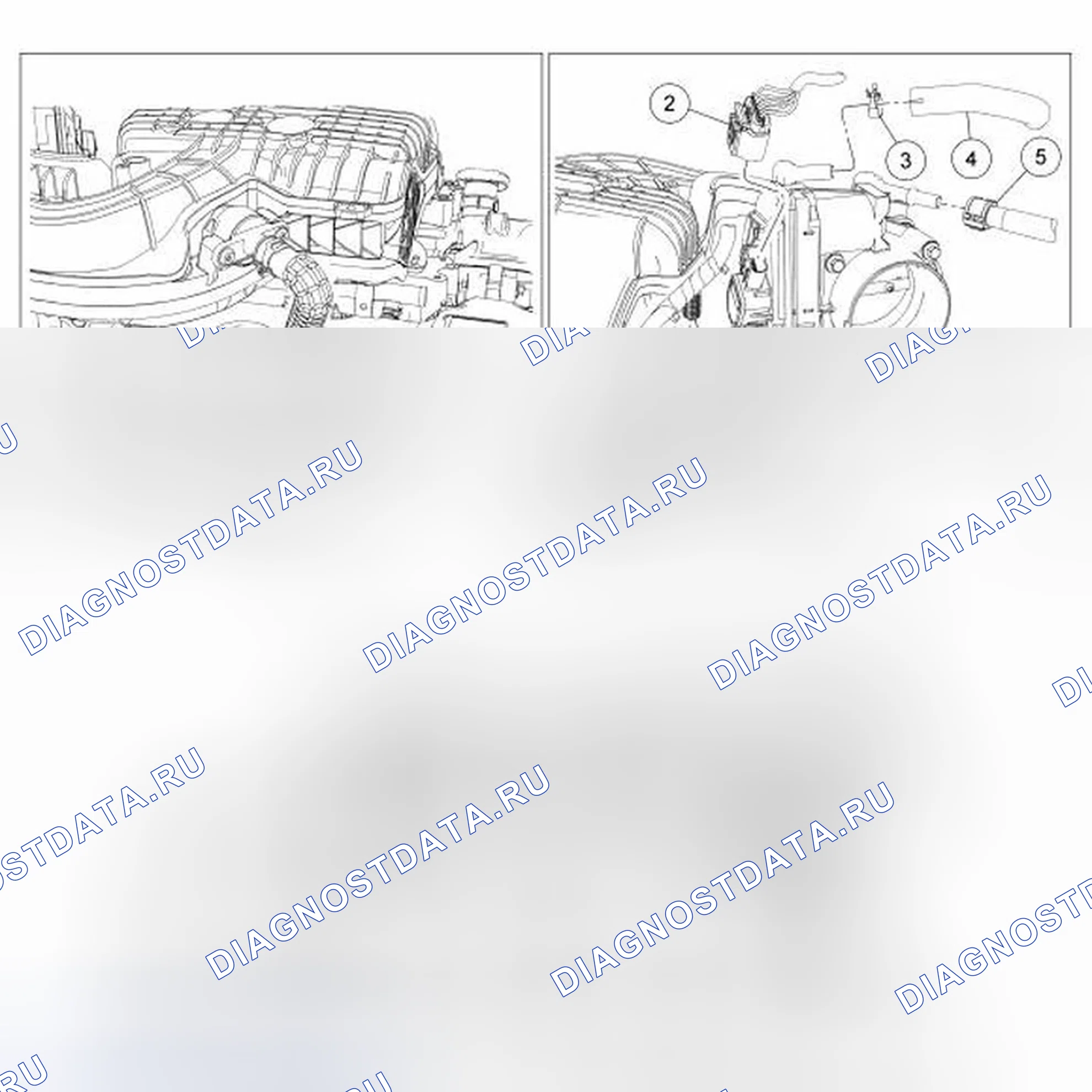 Рис. 25: Верхний впускной коллектор. Ford Edge I