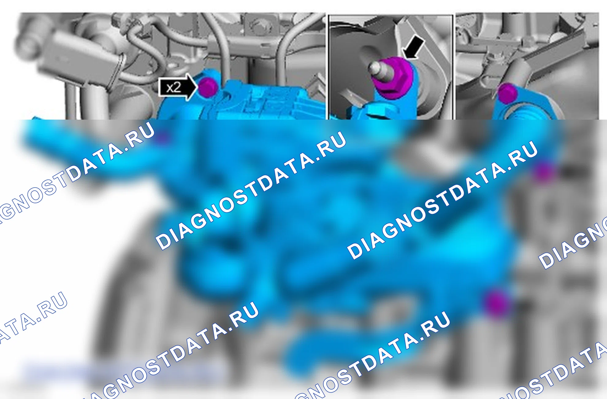 Как снять присоединяемые детали двигателя. Ford Transit Connect II