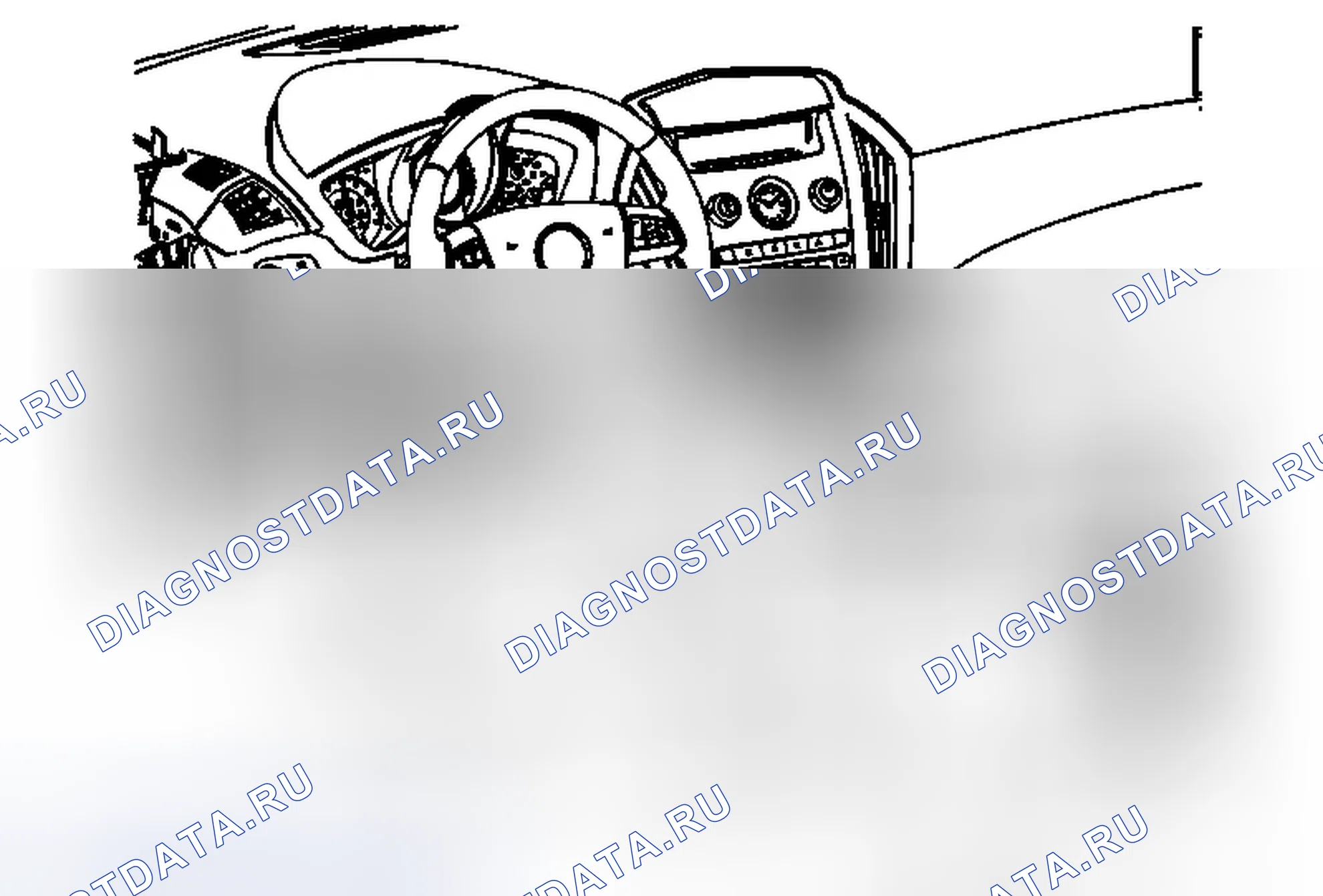 Рис. 59: Замена панели коленного болта водителя. Cadillac SRX II