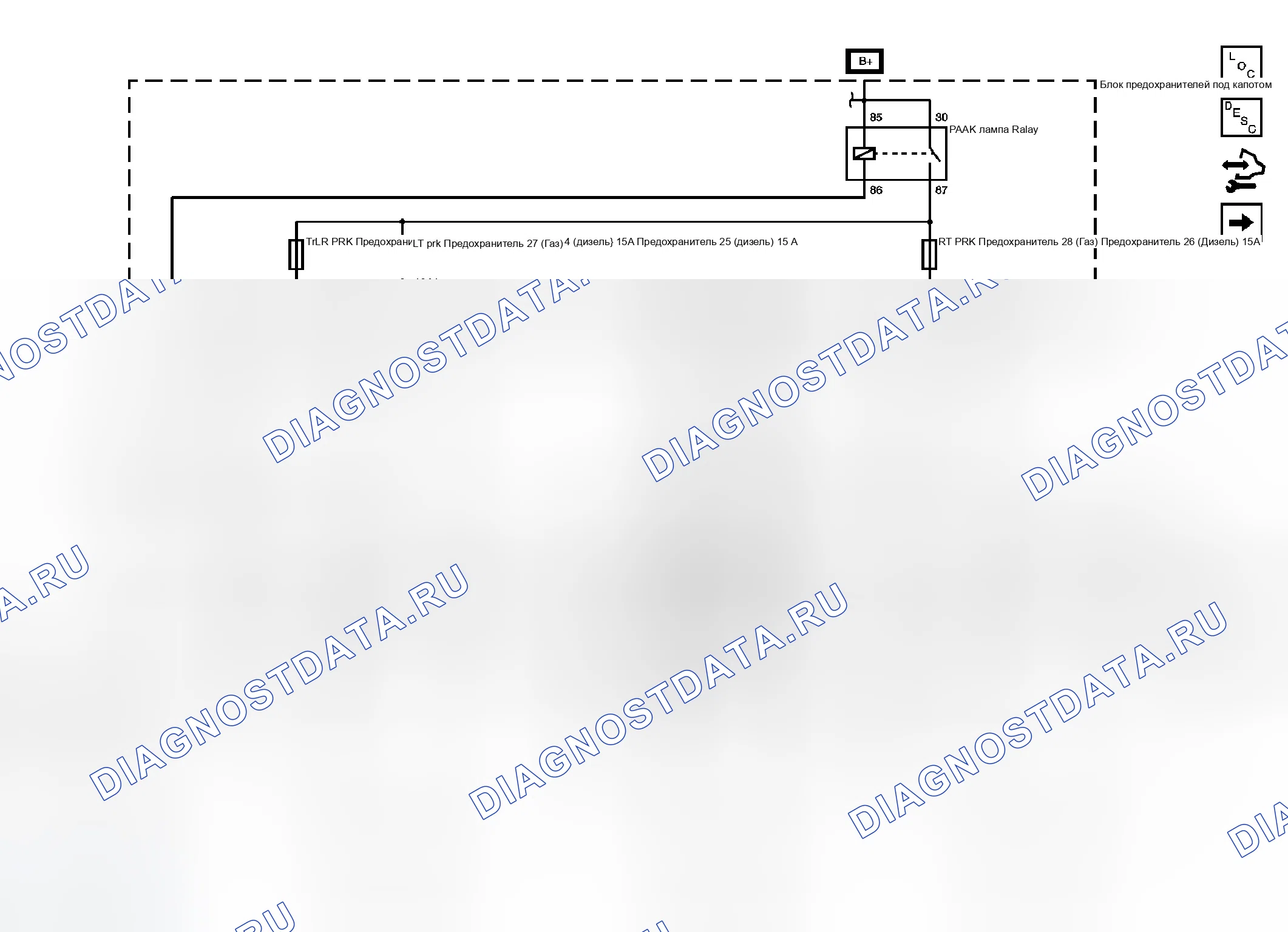 Рис. 5: Схема внешнего освещения. GMC Sierra 2500 HD 