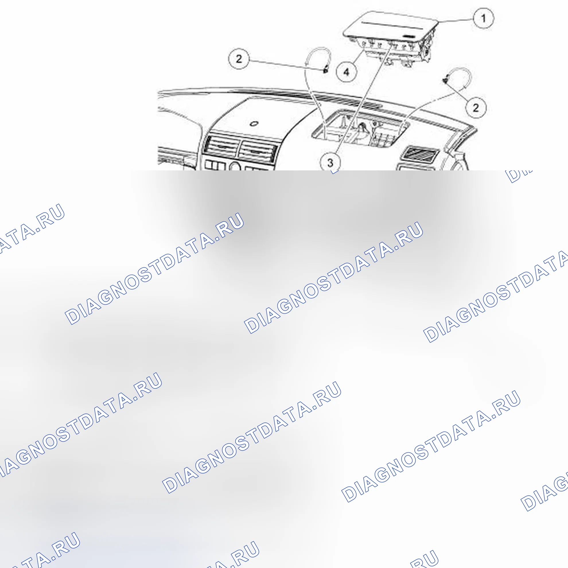 Рис. 88: Модуль подушек безопасности для пассажиров. Ford Fusion I рестайлинг
