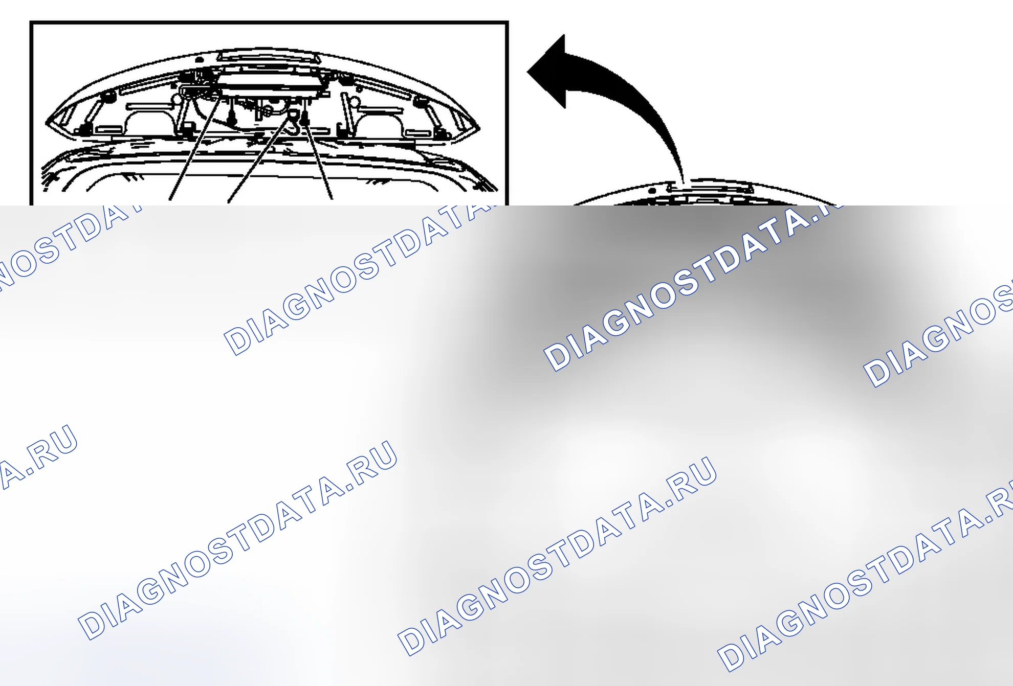 Рис. 60: Замена стоп-сигнала при высоком креплении (траверса). Chevrolet Traverse I