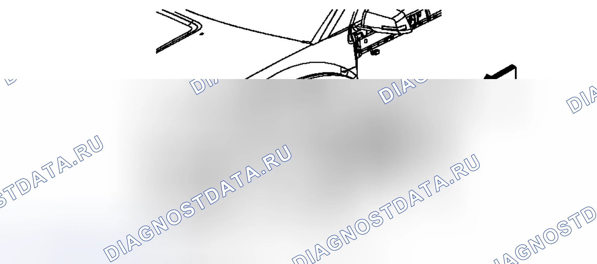 Рис. 44: Замена формовки открывающегося колеса переднего крыла (Acadia). Chevrolet Traverse I