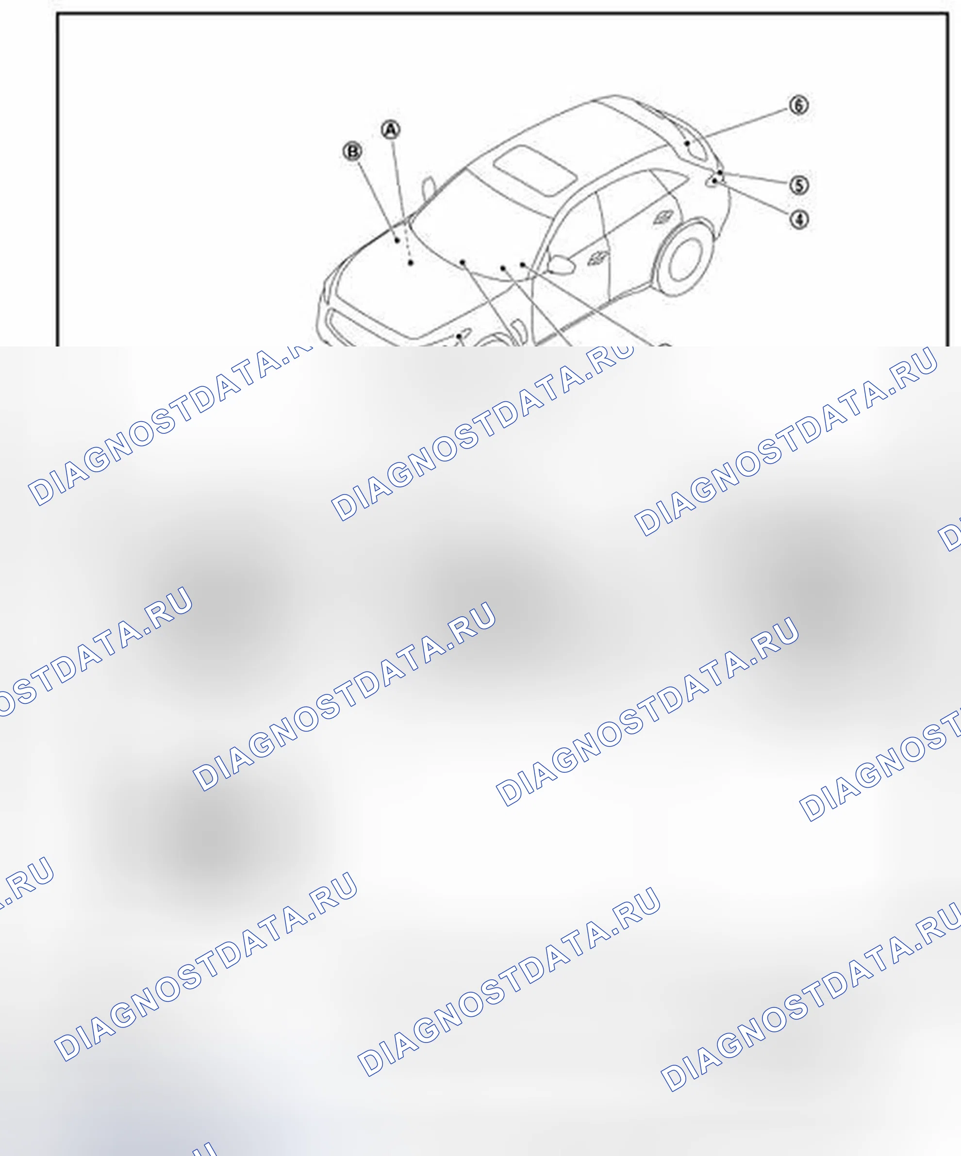 Рис. 13: Расположение компонентов. Infiniti FX35 II рестайлинг