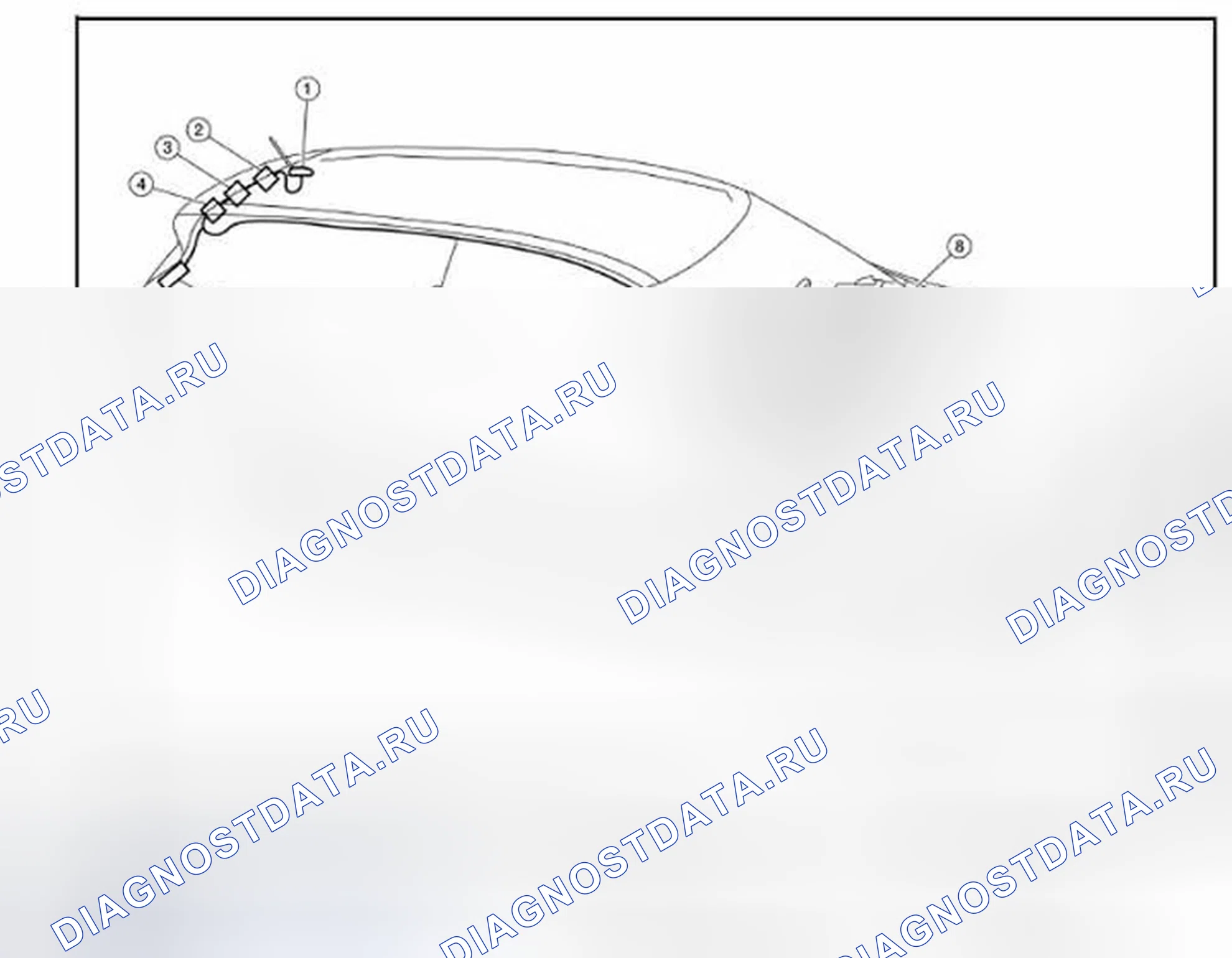 Рис. 23: Расположение антенн. Infiniti QX60 I