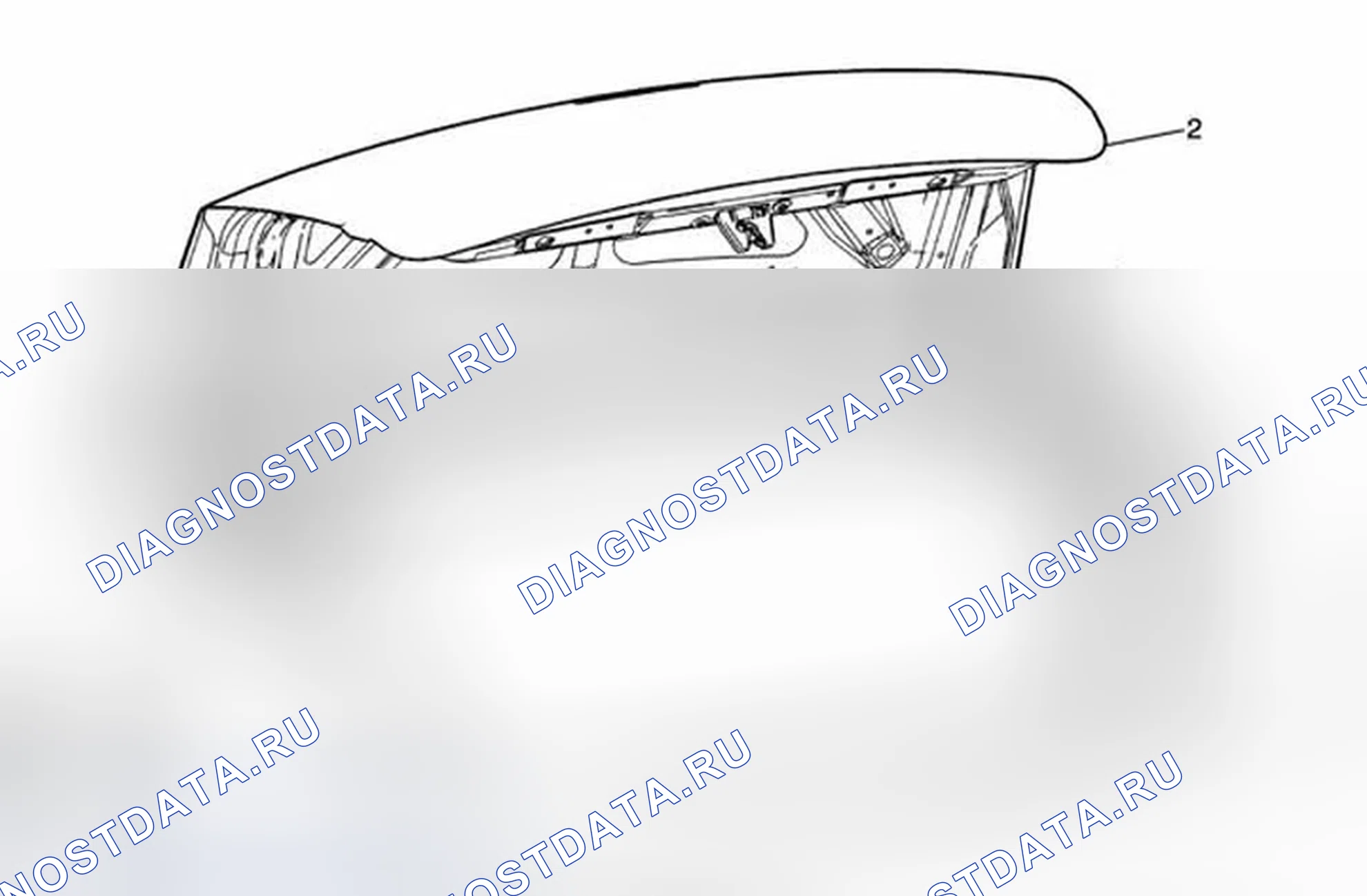 Рис. 9: Замена крышки заднего отсека. Chevrolet Impala IX