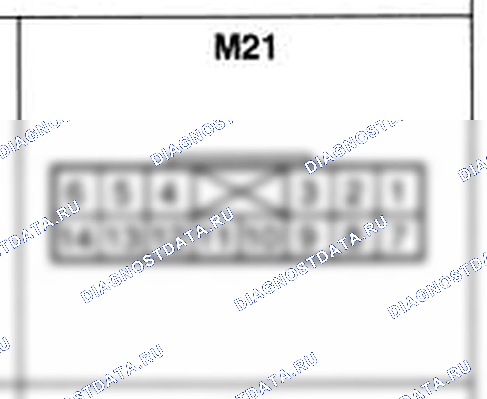 Распиновка разъёма M21 — основного жгута. Hyundai Accent LC