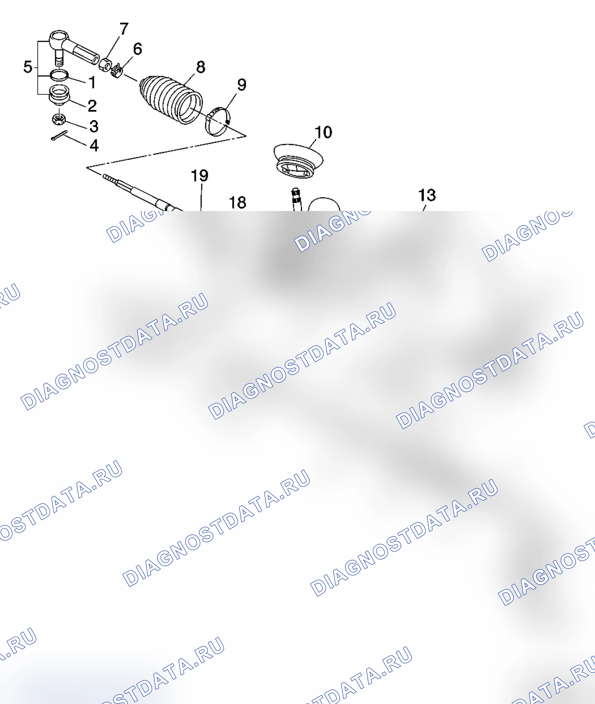Расположение компонентов рулевого механизма. Opel Agila B